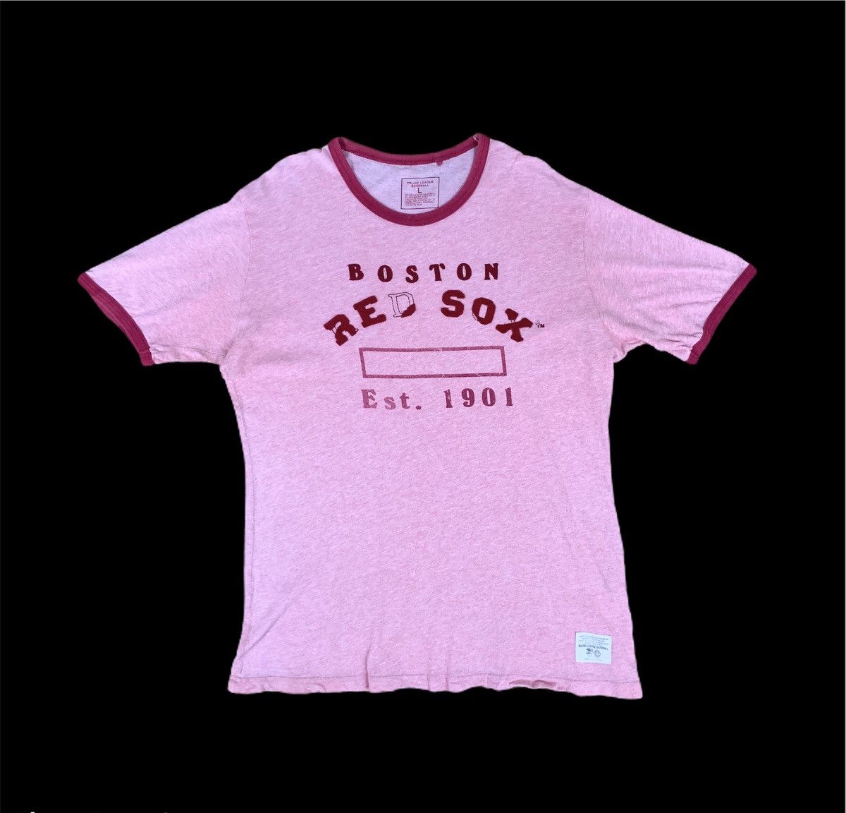 MLB 90s Major League Baseball MLB Boston Red Sox Ringer Tshirt Size L / US 10 / IT 46 - 1 Thumbnail
