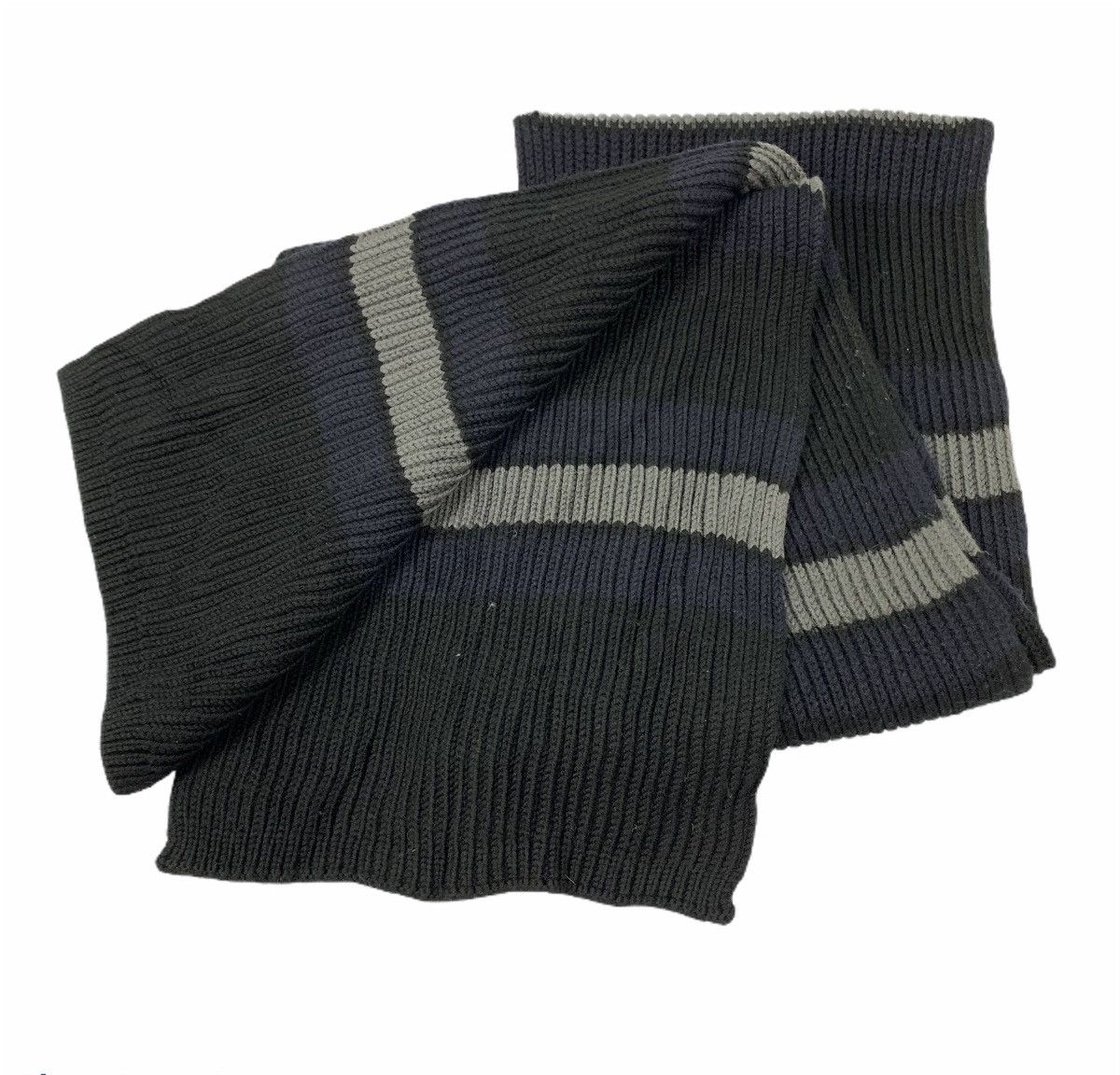 Coach COACH NEW YORK Pleated Modern Knitwear Stripe Muffler Scarf Size ONE SIZE - 2 Thumbnail