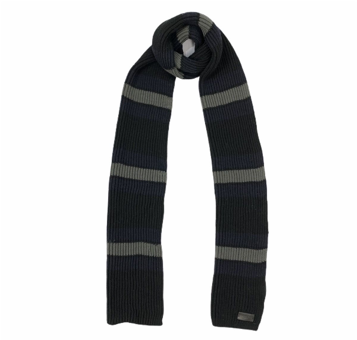 Coach COACH NEW YORK Pleated Modern Knitwear Stripe Muffler Scarf Size ONE SIZE - 3 Thumbnail
