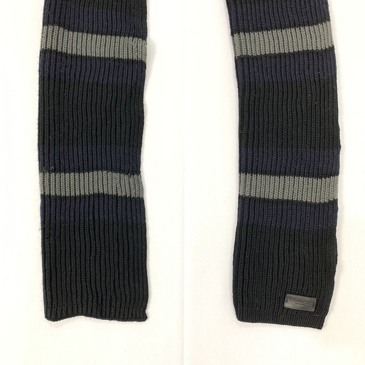 Coach COACH NEW YORK Pleated Modern Knitwear Stripe Muffler Scarf Size ONE SIZE - 6 Thumbnail