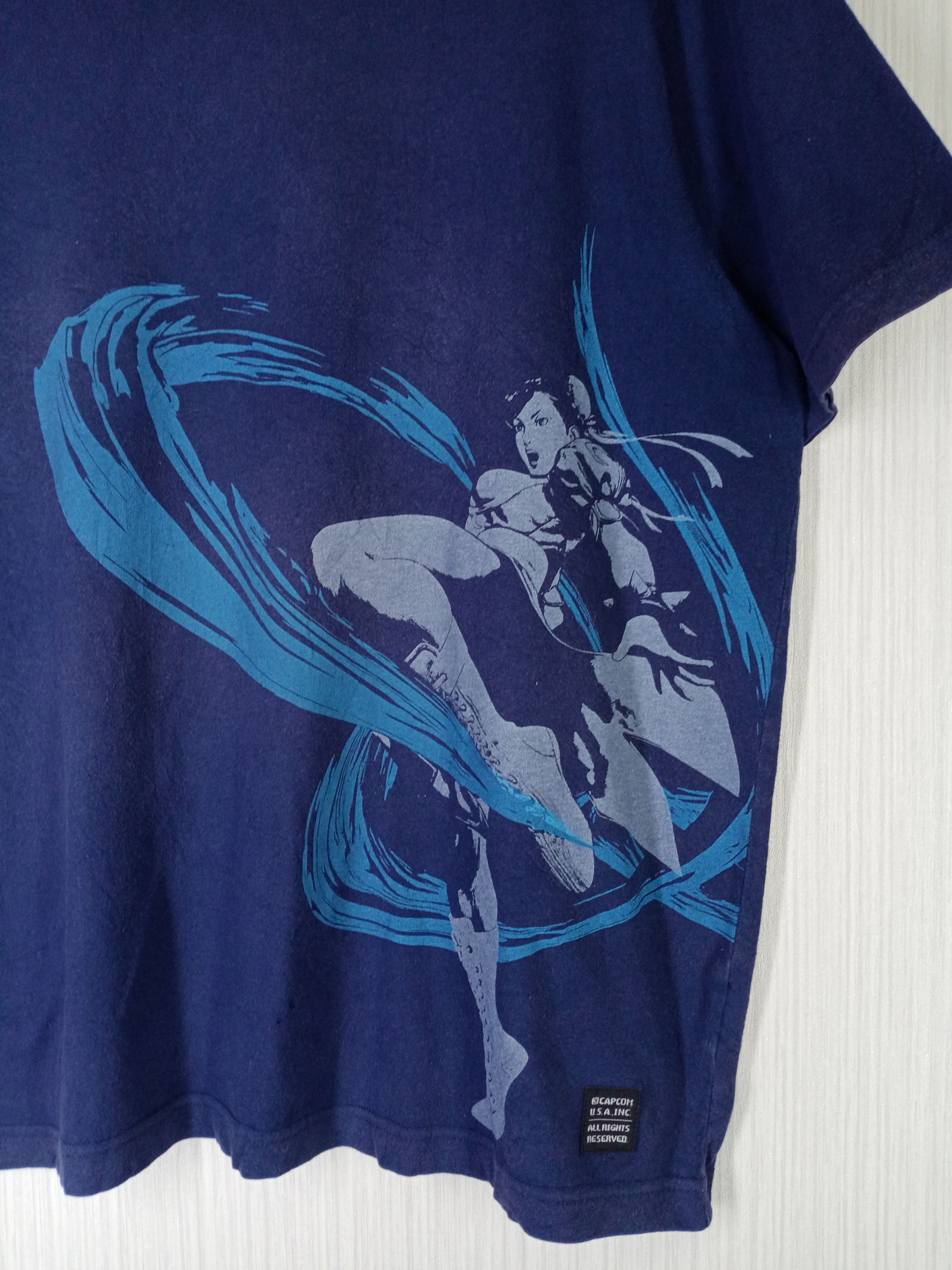 Anime Rare Vintage Street Fighter Ryu Chun Li Capcom Tshirt Size US XL / EU 56 / 4 - 2 Thumbnail