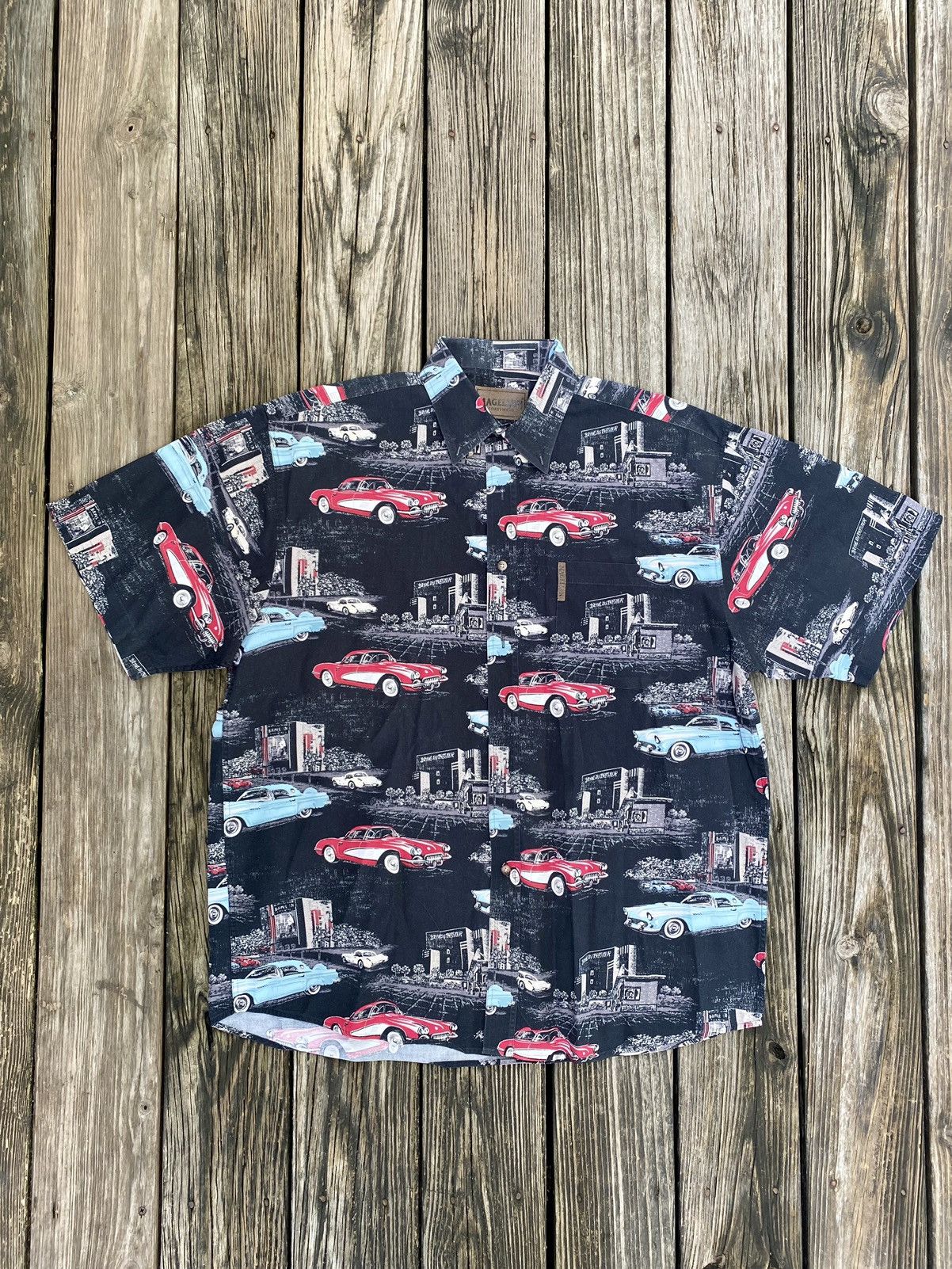 Streetwear Magellan All-Over Cars Button-Up Shirt | Grailed