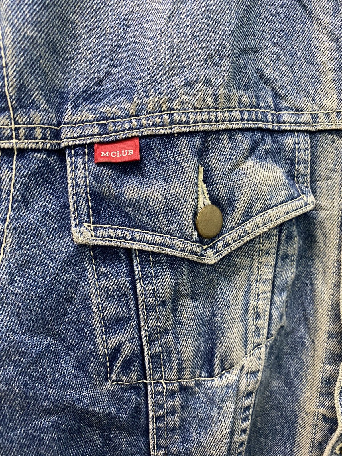 Japanese Brand × Vintage Vintage M Club Trucker Jacket Denim Size US S / EU 44-46 / 1 - 5 Thumbnail