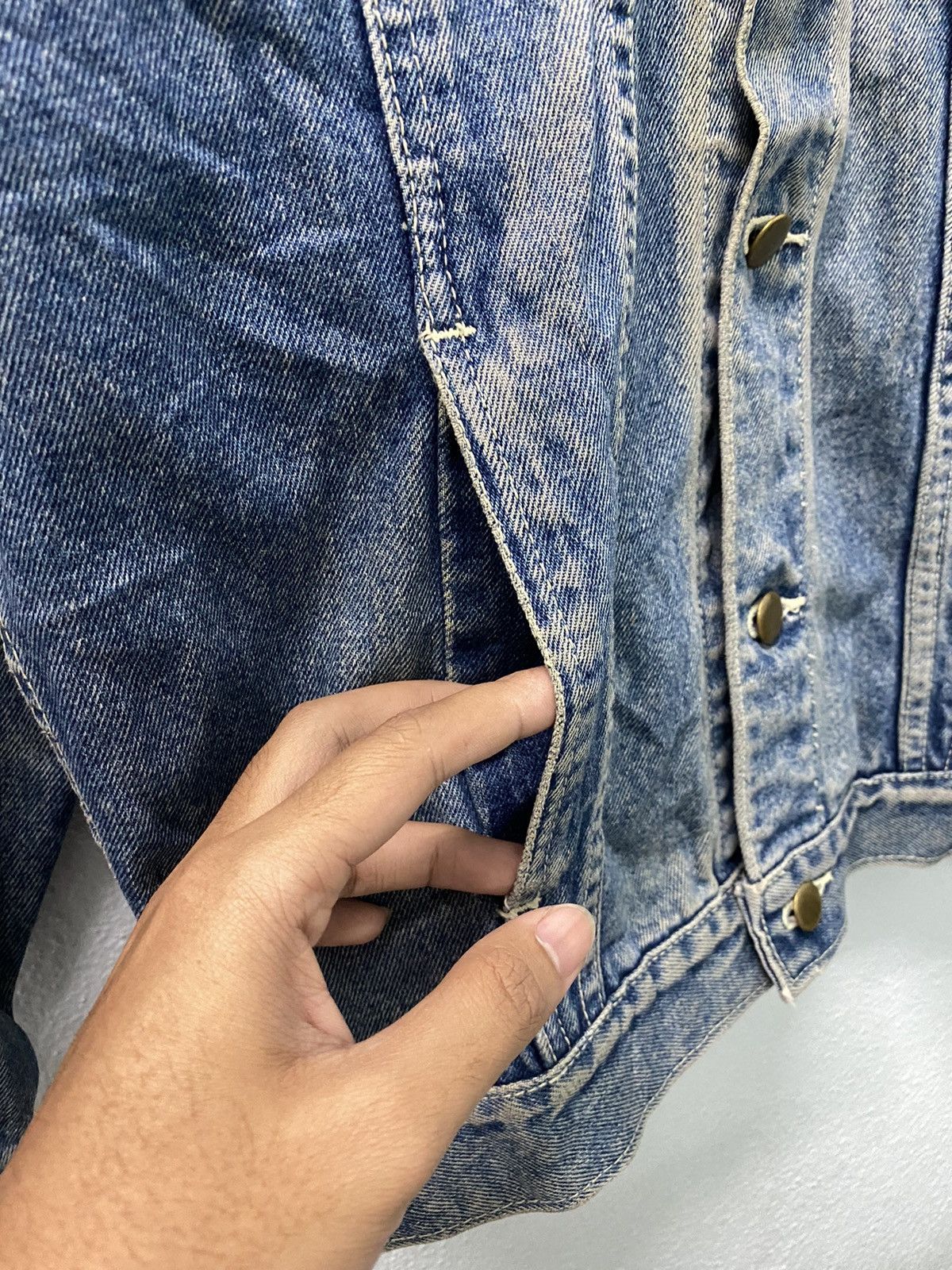 Japanese Brand × Vintage Vintage M Club Trucker Jacket Denim Size US S / EU 44-46 / 1 - 3 Thumbnail