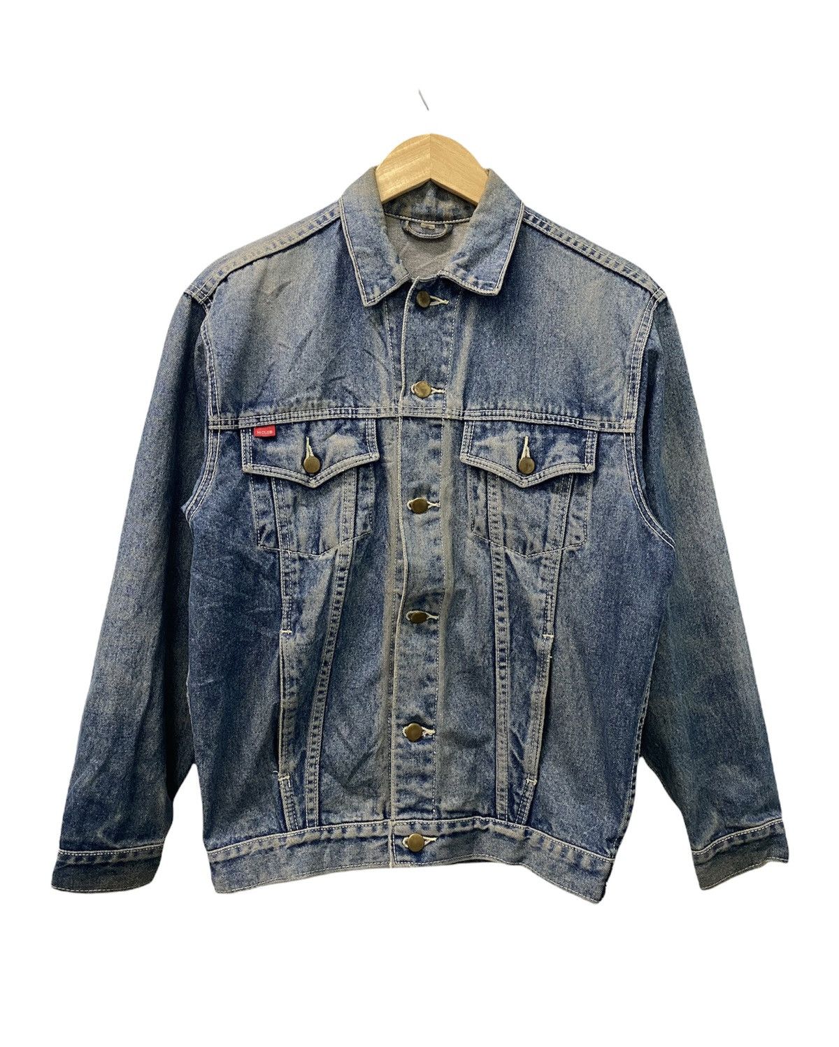 Japanese Brand × Vintage Vintage M Club Trucker Jacket Denim Size US S / EU 44-46 / 1 - 1 Thumbnail