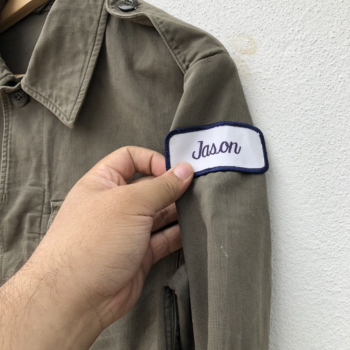Japanese Brand MILITARY COLLECTIONS ARMY WORK WEAR JASON PATCH JACKET Size US M / EU 48-50 / 2 - 7 Thumbnail