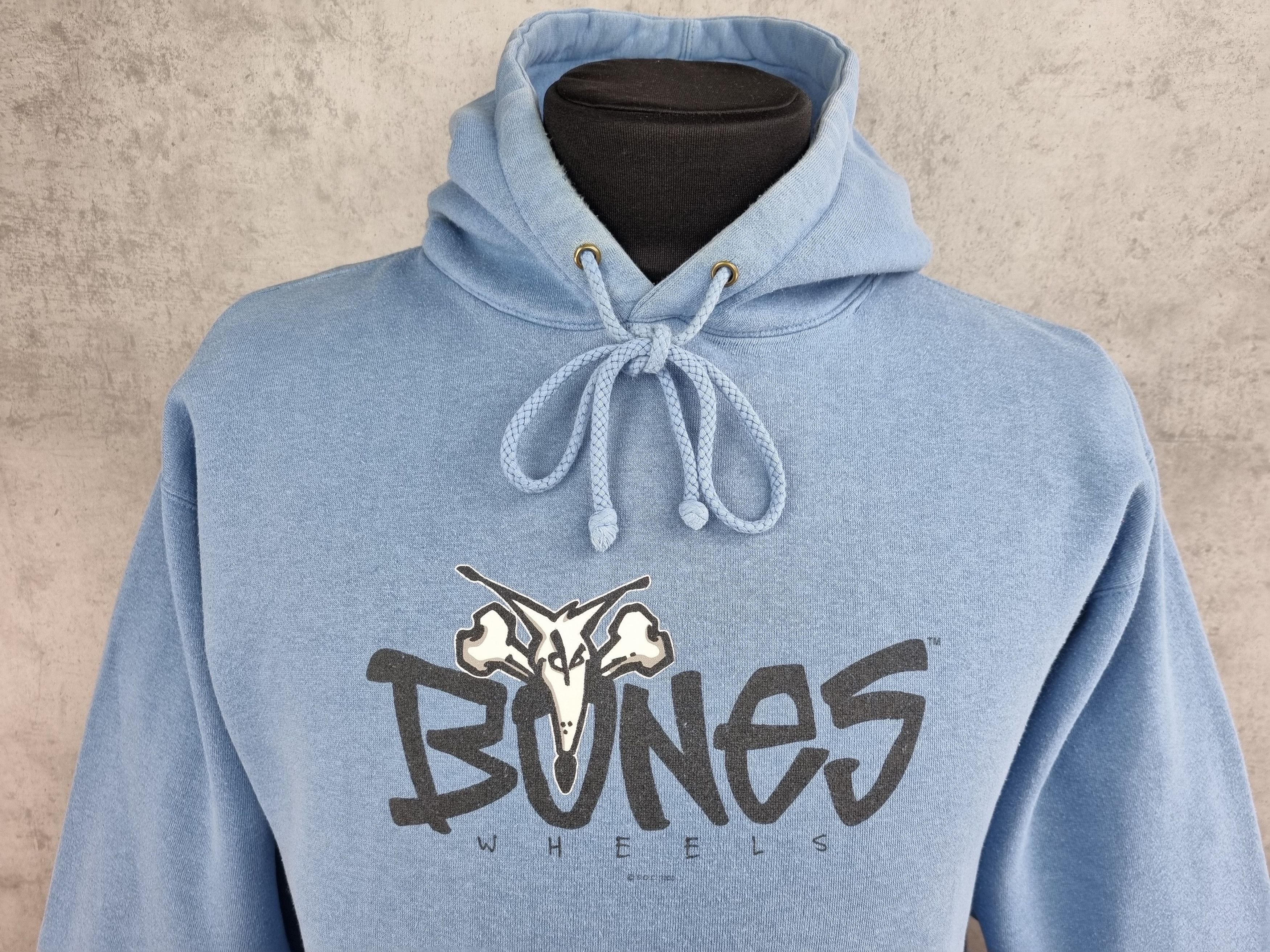 Bones × Only The Blind × Powell Peralta 90s Skate One Bones Baby blue Skateboard Hoodie Size US M / EU 48-50 / 2 - 4 Thumbnail