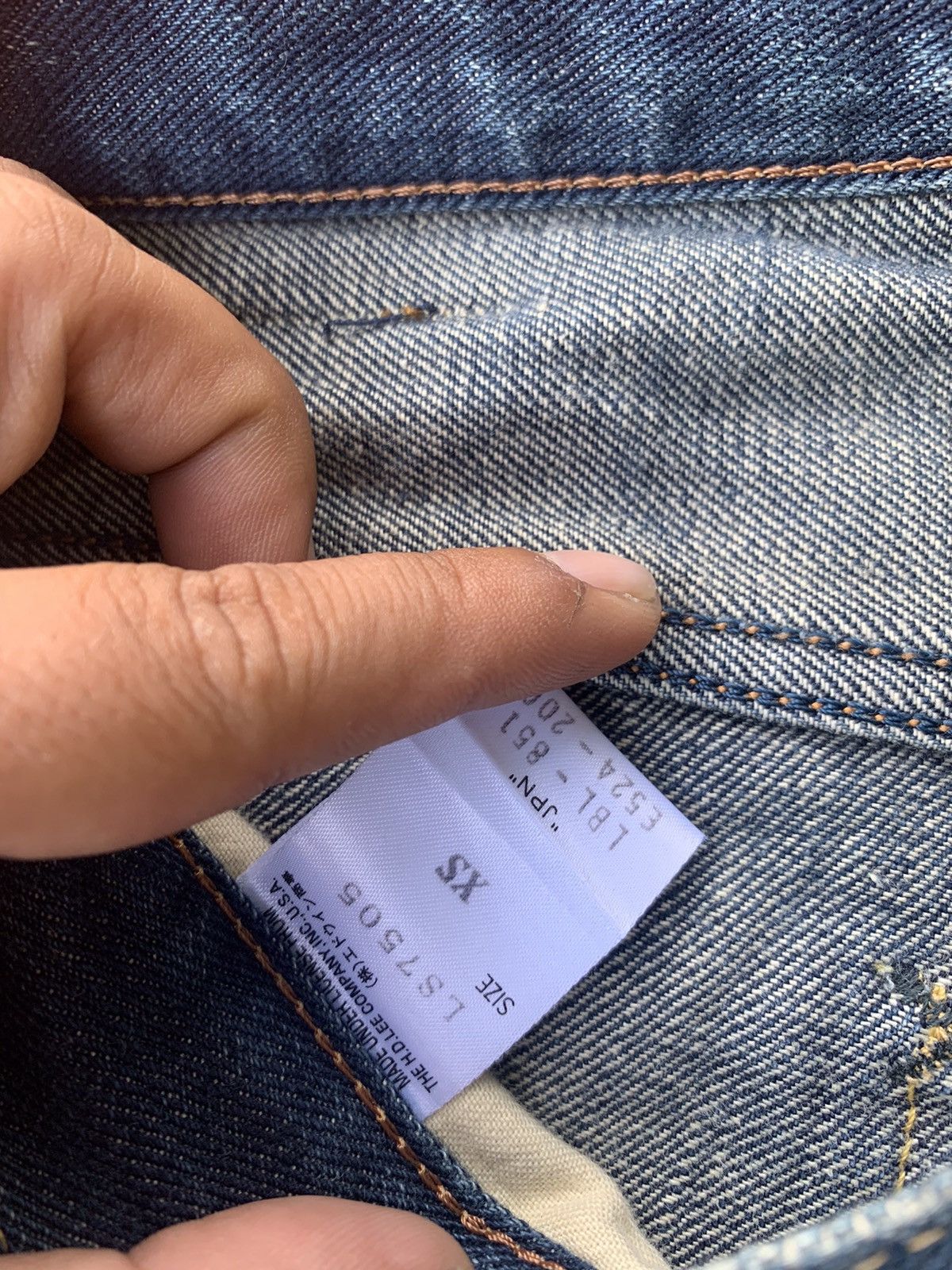 Lee × Vintage Lee Selvedge Boro Style Sashiko Denim Japan Edition Size US 31 - 7 Thumbnail
