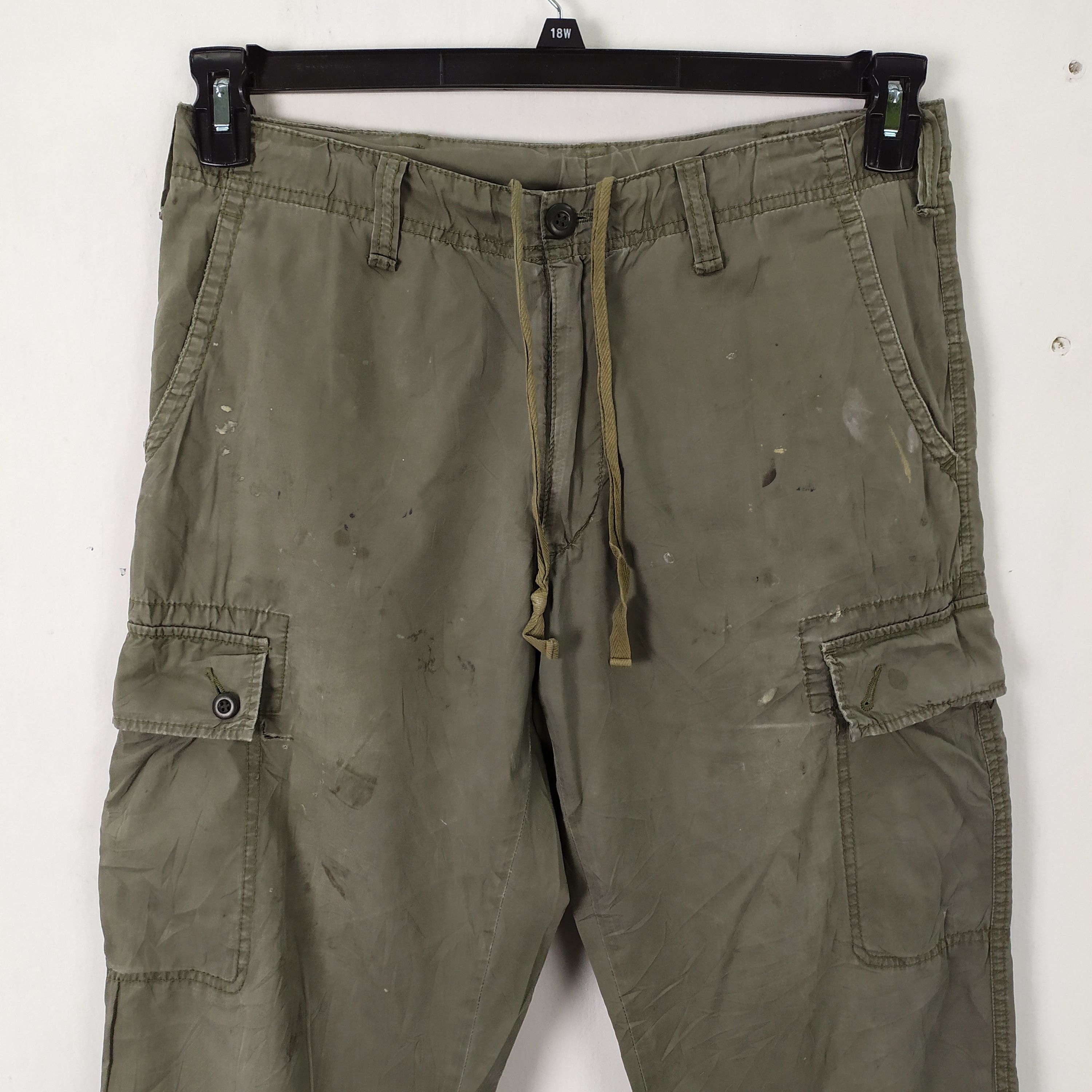 Japanese Brand × Vintage VINTAGE JAPANESE FADED GREEN CARGO PANTS Size US 32 / EU 48 - 12 Thumbnail