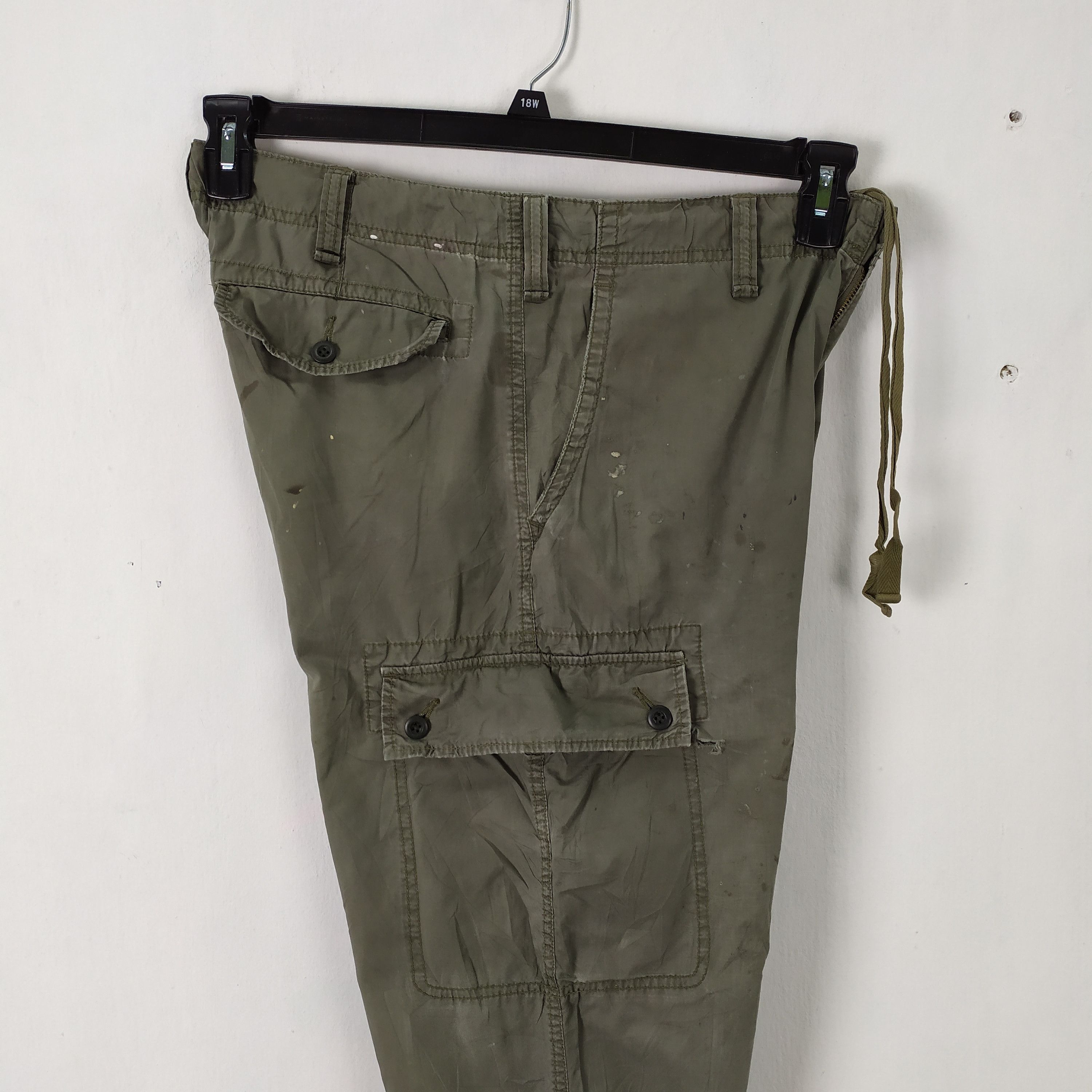 Japanese Brand × Vintage VINTAGE JAPANESE FADED GREEN CARGO PANTS Size US 32 / EU 48 - 3 Thumbnail