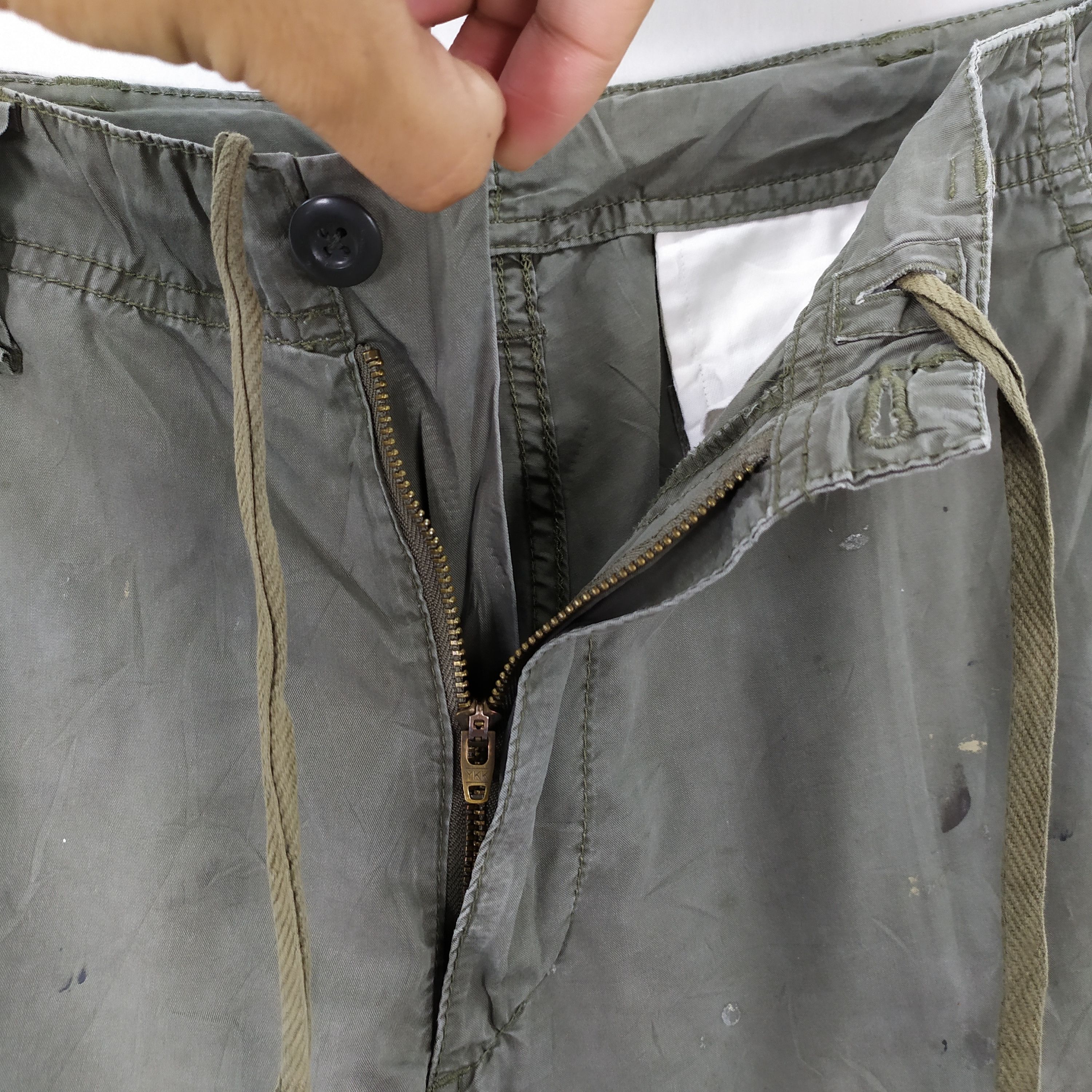 Japanese Brand × Vintage VINTAGE JAPANESE FADED GREEN CARGO PANTS Size US 32 / EU 48 - 5 Thumbnail