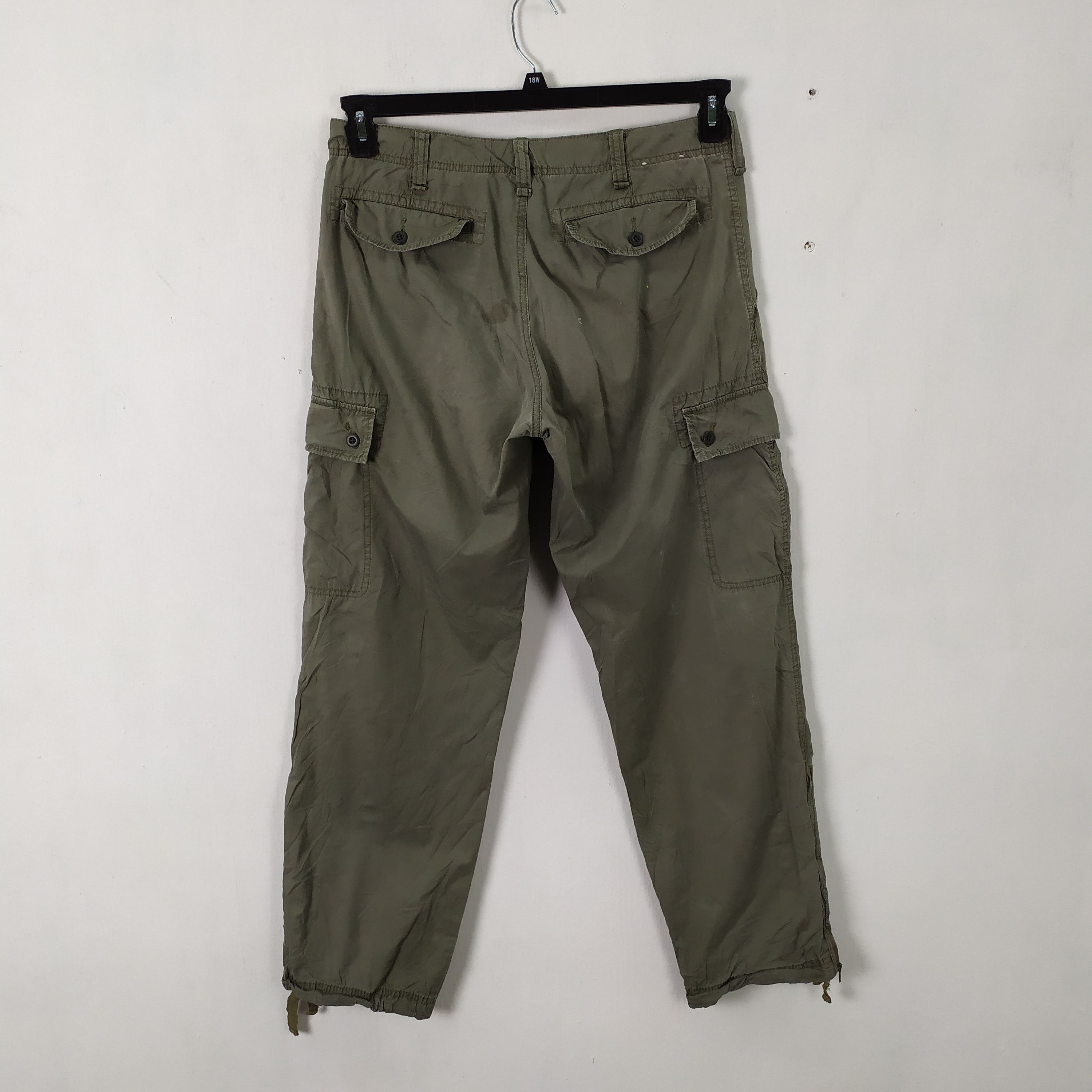 Japanese Brand × Vintage VINTAGE JAPANESE FADED GREEN CARGO PANTS Size US 32 / EU 48 - 8 Thumbnail