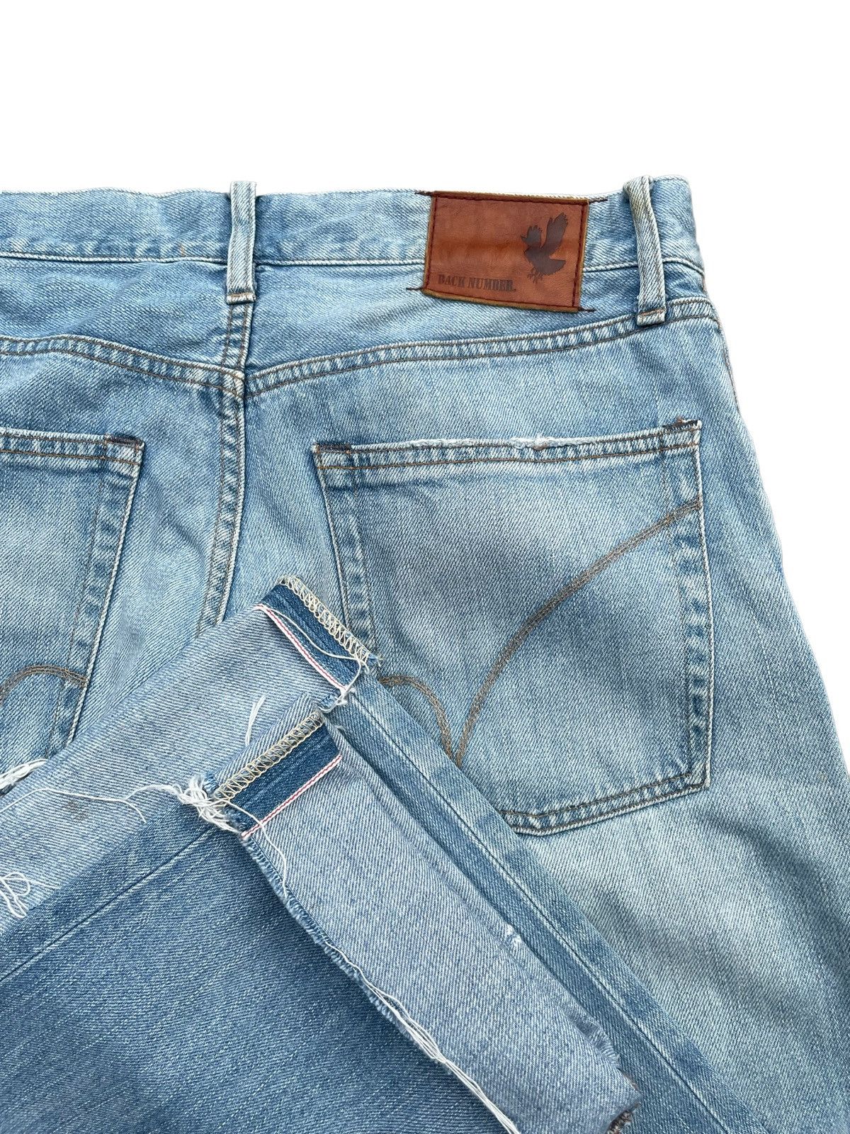 Japanese Brand Back Number Selvedge Denim Size US 33 - 16 Thumbnail