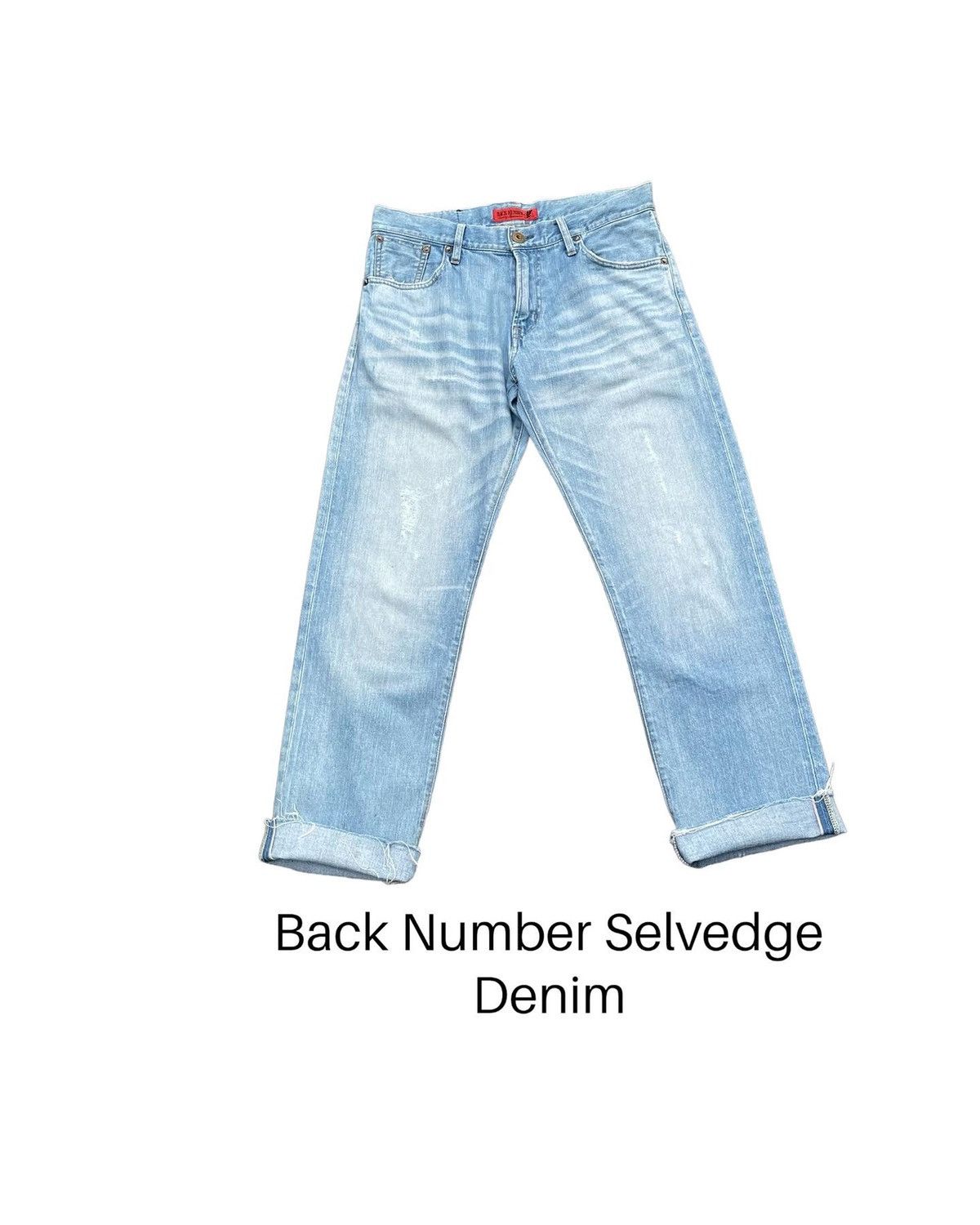 Japanese Brand Back Number Selvedge Denim Size US 33 - 1 Thumbnail