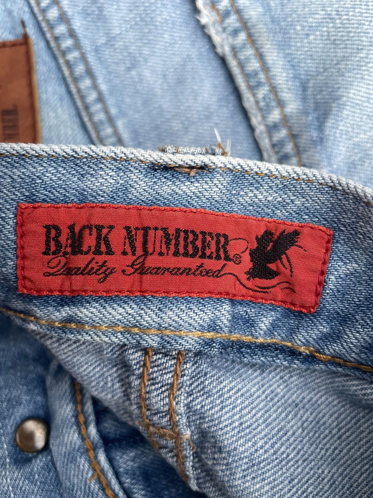 Japanese Brand Back Number Selvedge Denim Size US 33 - 19 Thumbnail