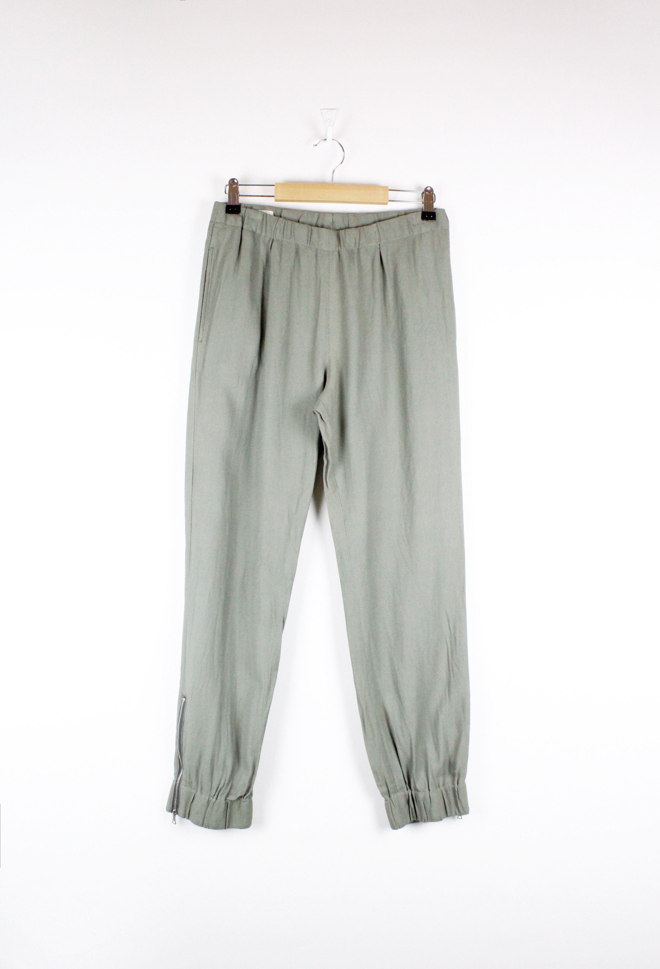 image of Archival Clothing x Avant Garde Womens Archival Dries Van Noten Rubber Up Leggings Pants in Grey (S