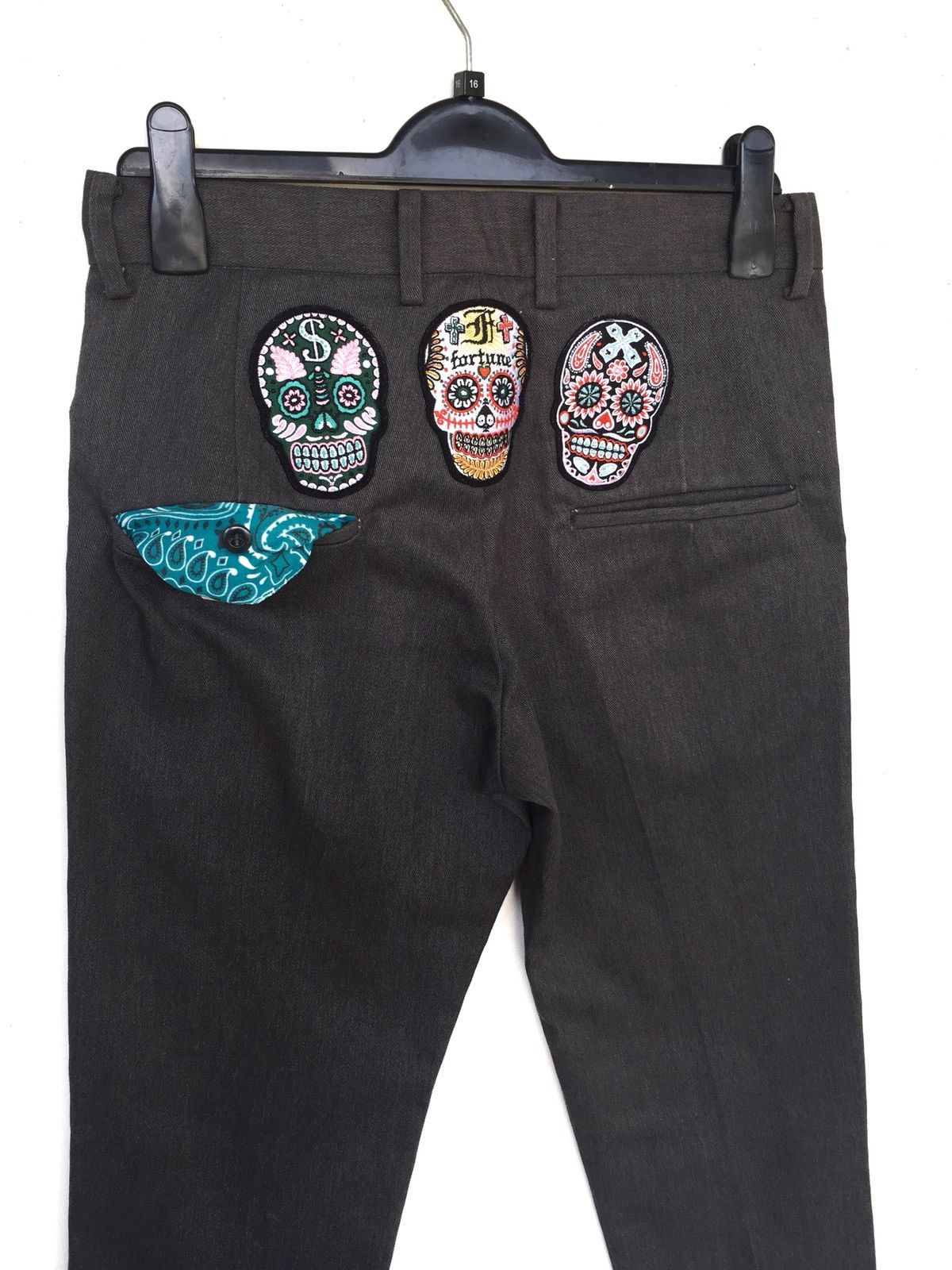 Sasquatchfabrix SS08 SasquatchFabrix 💀 Patch Slim Fit Crop Pants Size US 32 / EU 48 - 1 Thumbnail