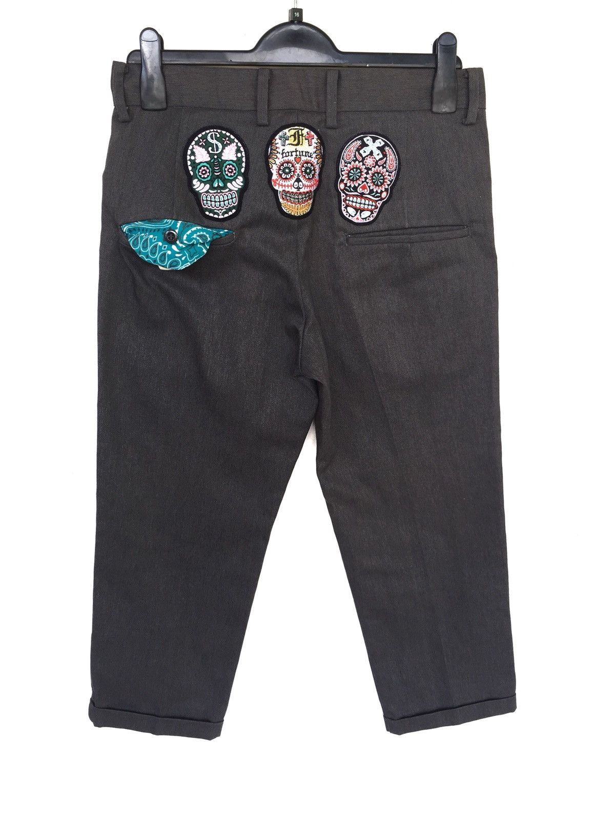 Sasquatchfabrix SS08 SasquatchFabrix 💀 Patch Slim Fit Crop Pants Size US 32 / EU 48 - 3 Thumbnail