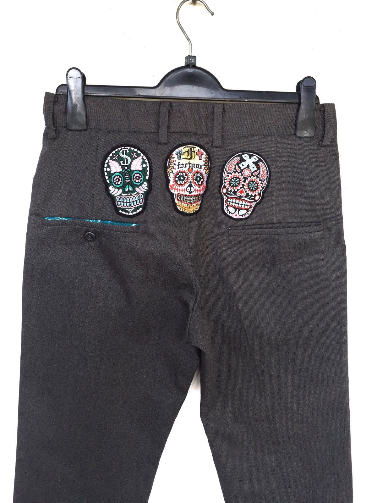 Sasquatchfabrix SS08 SasquatchFabrix 💀 Patch Slim Fit Crop Pants Size US 32 / EU 48 - 8 Thumbnail