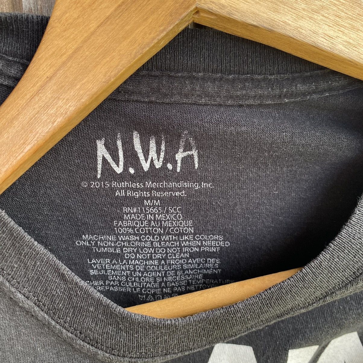 Rap Tees Thrashed Faded N.W.A Ruthless Records ERD GRUNGE OG TEE Size US M / EU 48-50 / 2 - 3 Thumbnail