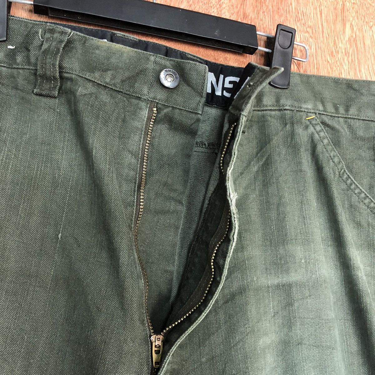 Japanese Brand Ts Design Green Multipocket faded Cargo Pants #c835 Size US 36 / EU 52 - 8 Thumbnail