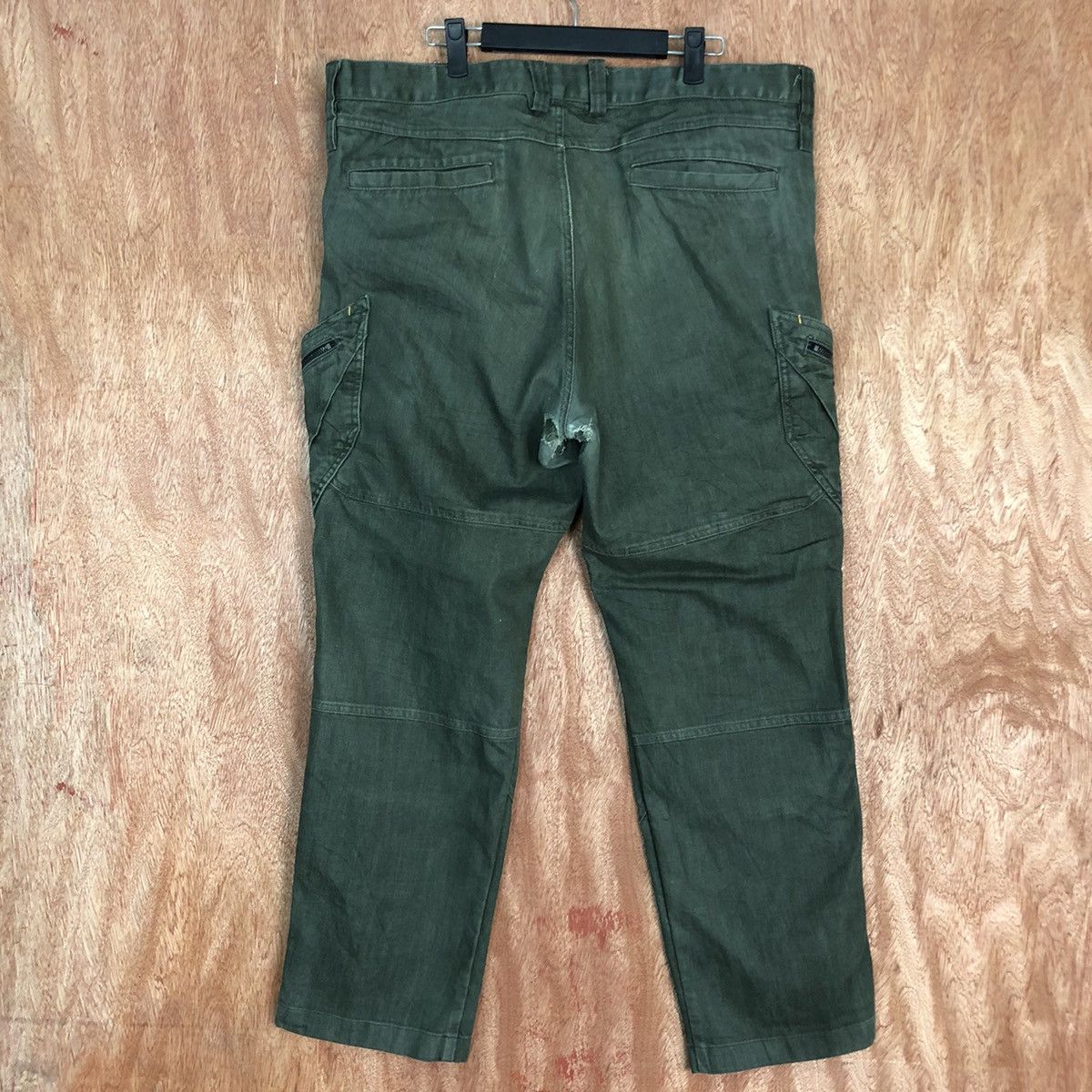 Japanese Brand Ts Design Green Multipocket faded Cargo Pants #c835 Size US 36 / EU 52 - 9 Thumbnail