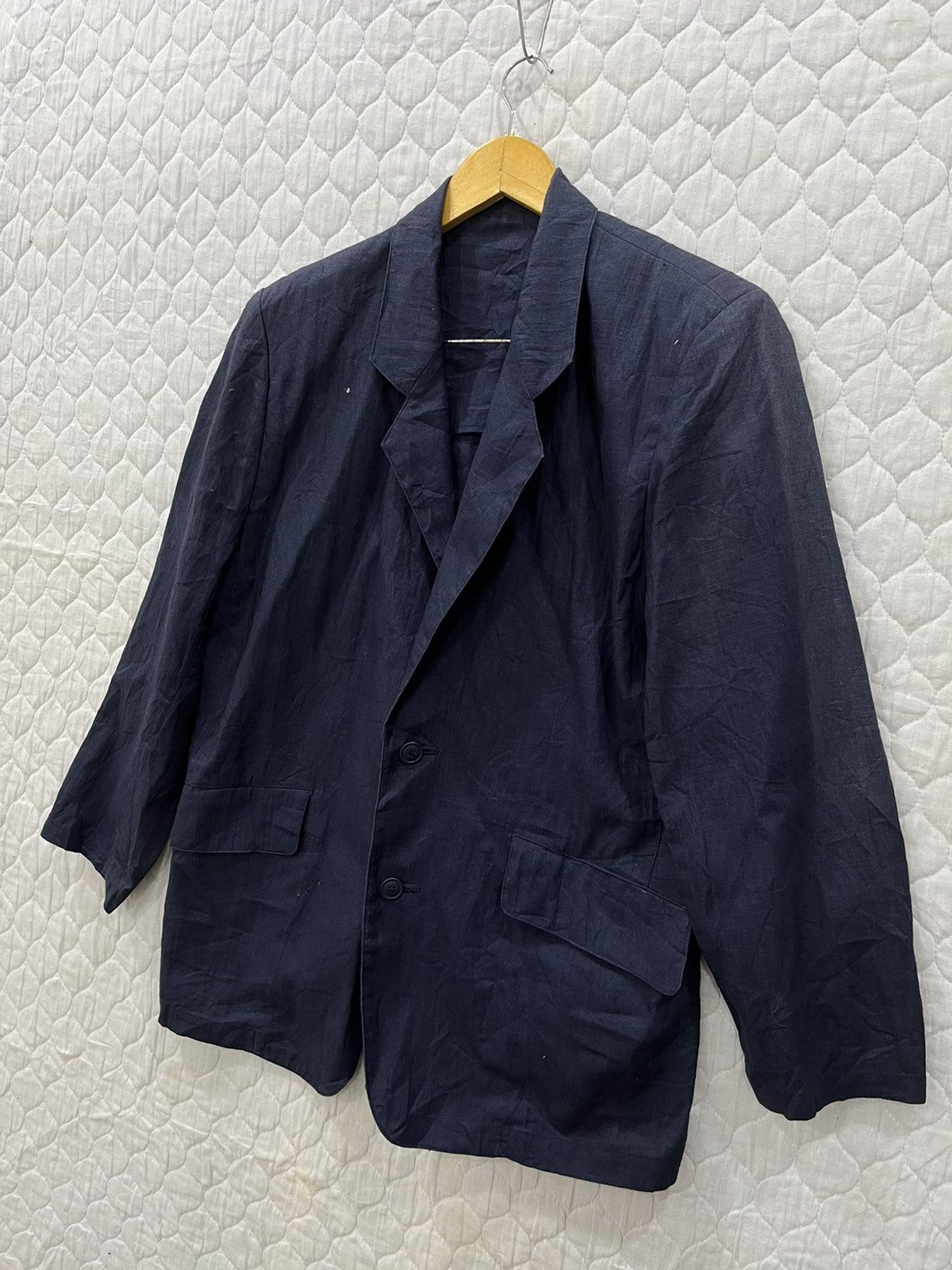 Issey Miyake U. VINTAGE ISSEY MIYAKE LINEN BLAZER Size 36S - 4 Thumbnail