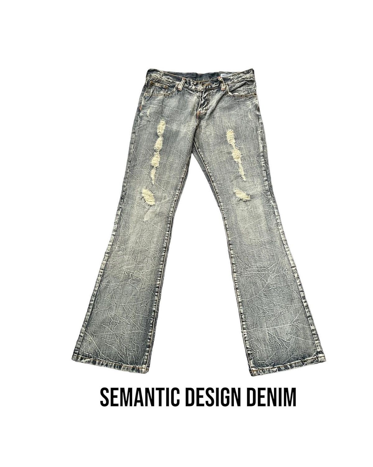 Japanese Brand Japanese Semantic Design Distresed Denim Size US 34 / EU 50 - 1 Thumbnail