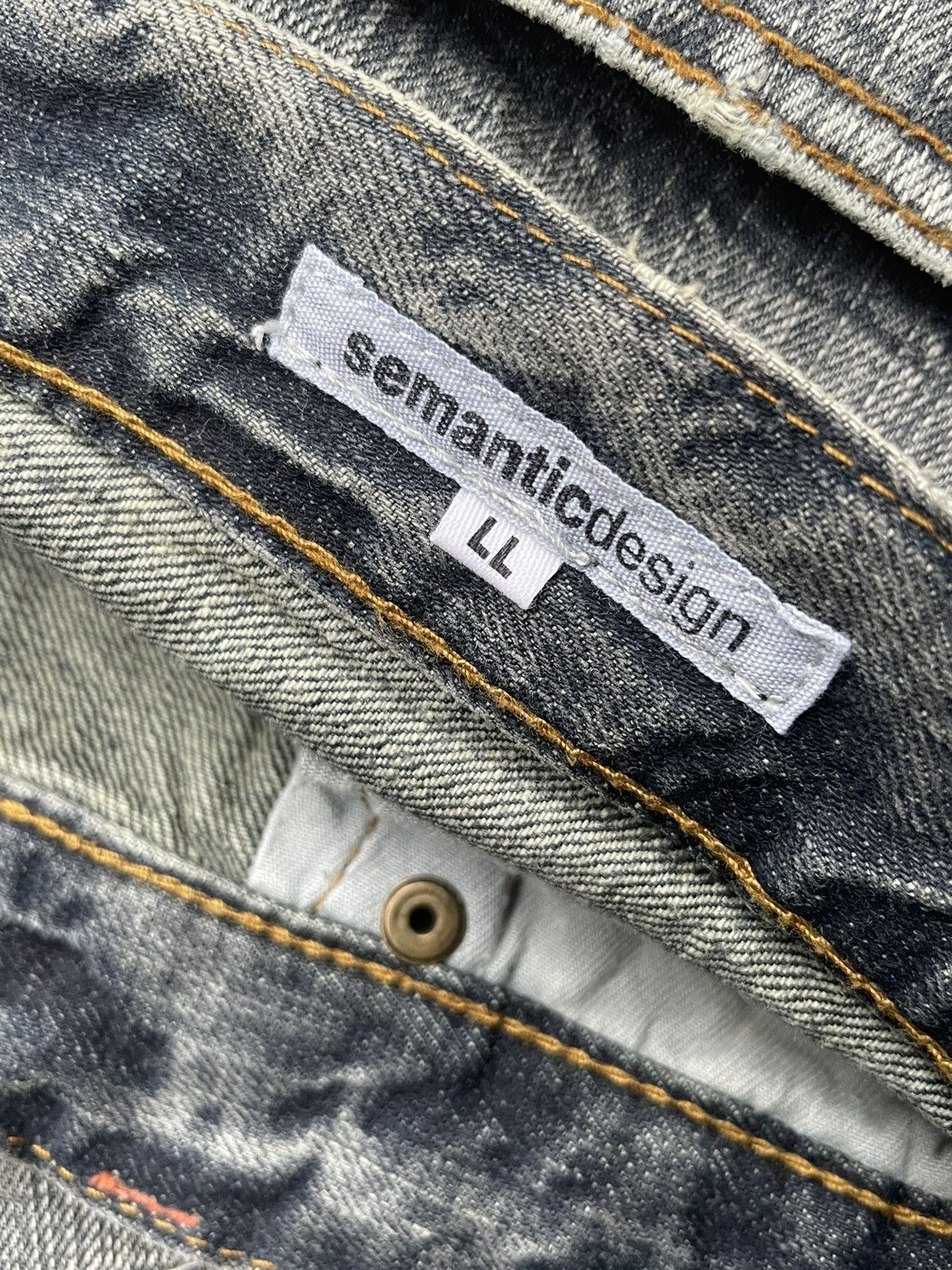 Japanese Brand Japanese Semantic Design Distresed Denim Size US 34 / EU 50 - 9 Thumbnail