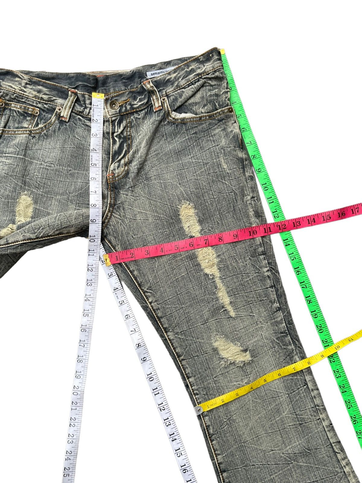 Japanese Brand Japanese Semantic Design Distresed Denim Size US 34 / EU 50 - 15 Thumbnail