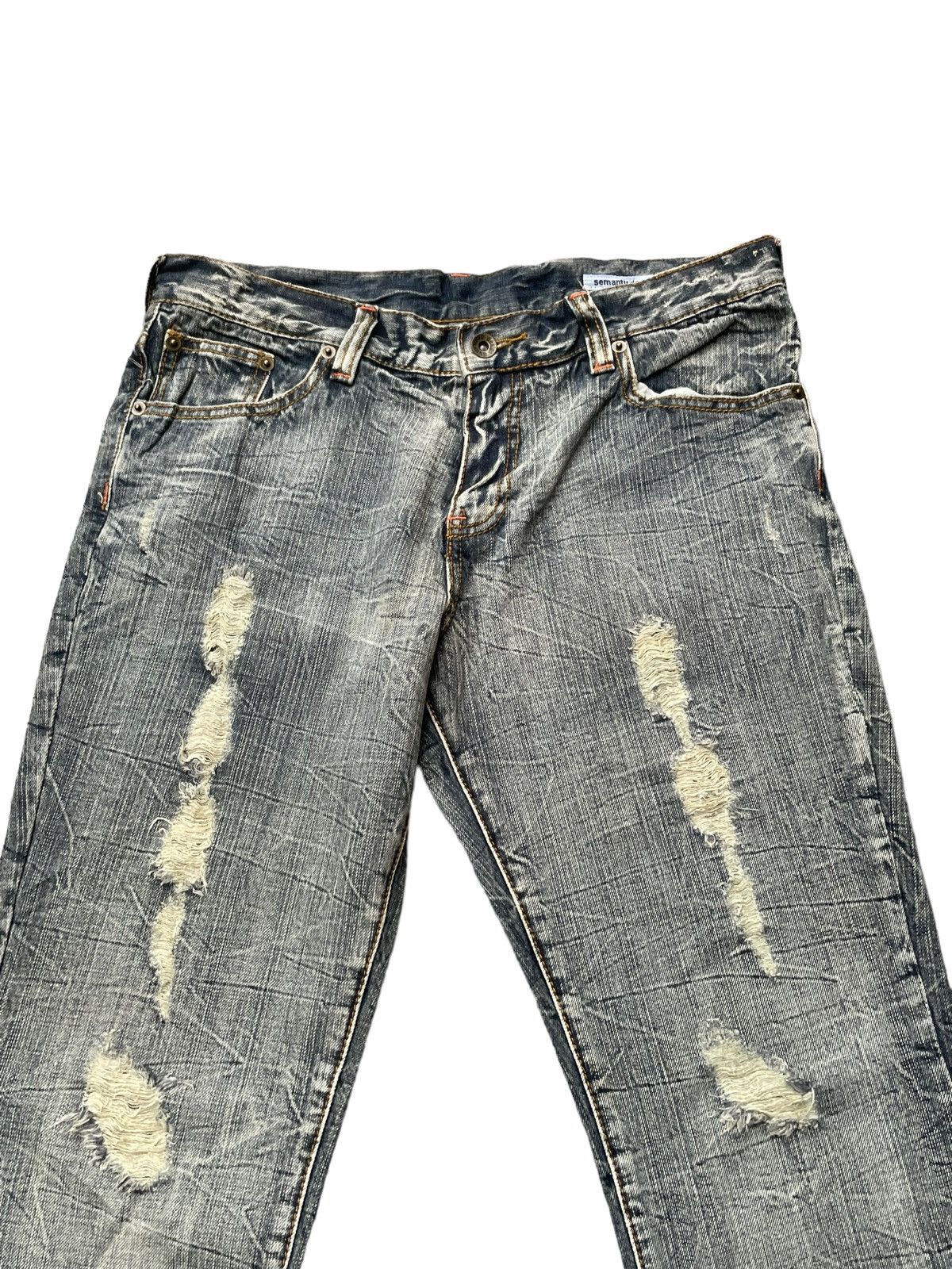 Japanese Brand Japanese Semantic Design Distresed Denim Size US 34 / EU 50 - 3 Thumbnail