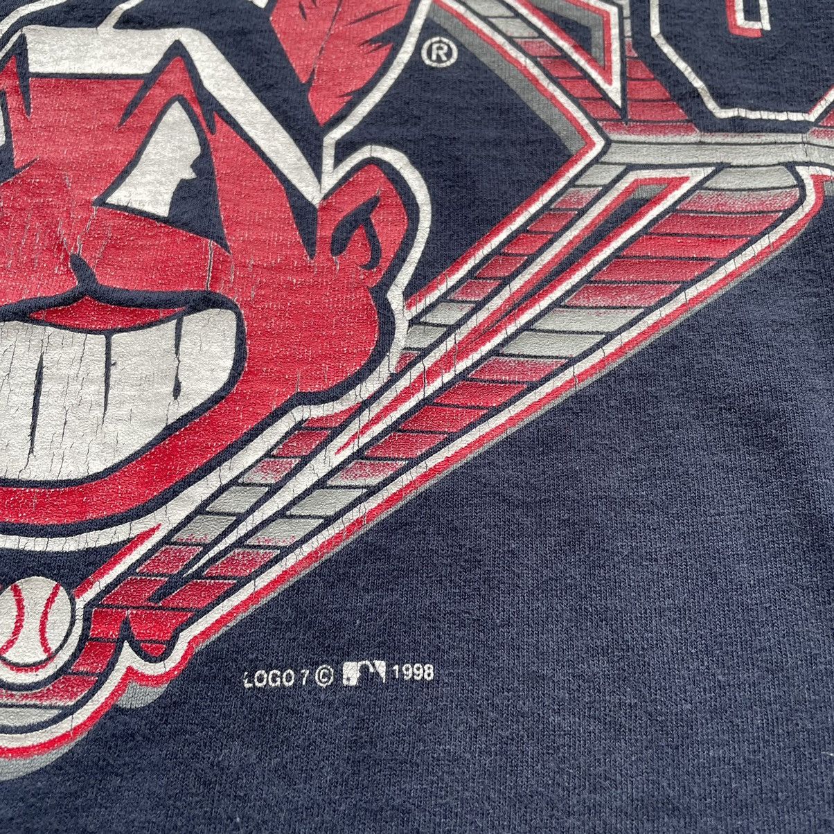 MLB Vintage 90s Cleveland Indians MLB Graphic t shirt large rare Size US L / EU 52-54 / 3 - 3 Thumbnail