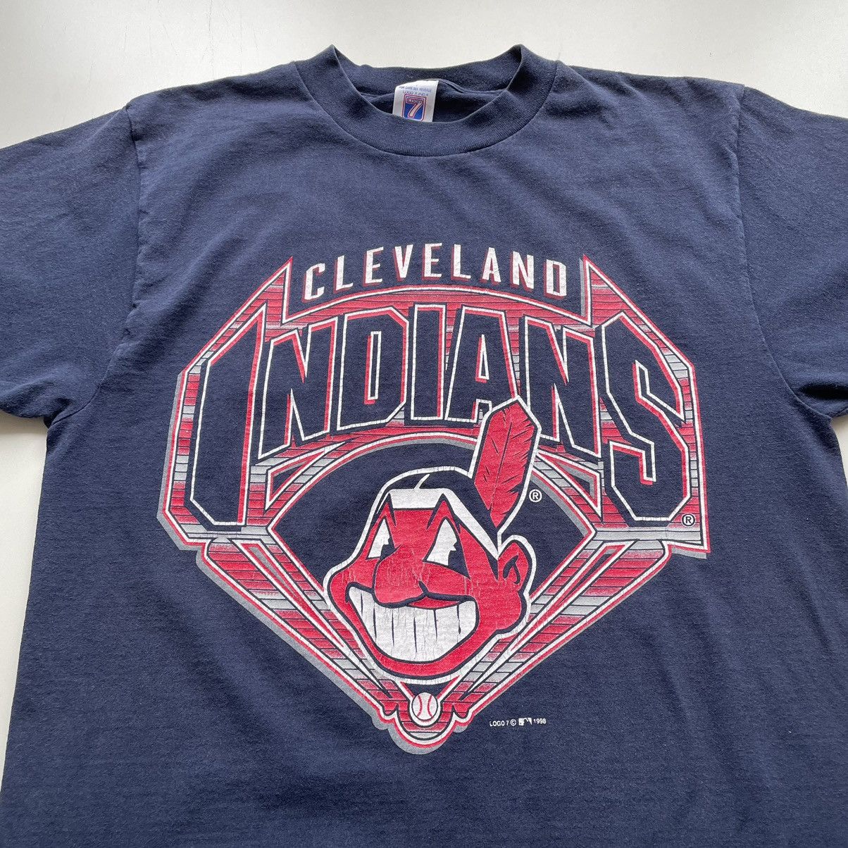 MLB Vintage 90s Cleveland Indians MLB Graphic t shirt large rare Size US L / EU 52-54 / 3 - 2 Thumbnail