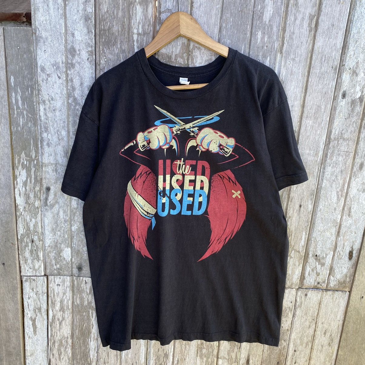 Band Tees Thrashed Faded Vintage Y2K The Used Band ERD GRUNGE TEE Size US XL / EU 56 / 4 - 1 Thumbnail
