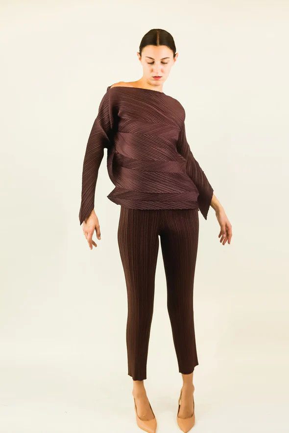 Pleats Please Issey Miyake 2010 Issey Miyake Asymetric Zigzag Pleats Blouse Size M / US 6-8 / IT 42-44 - 3 Thumbnail