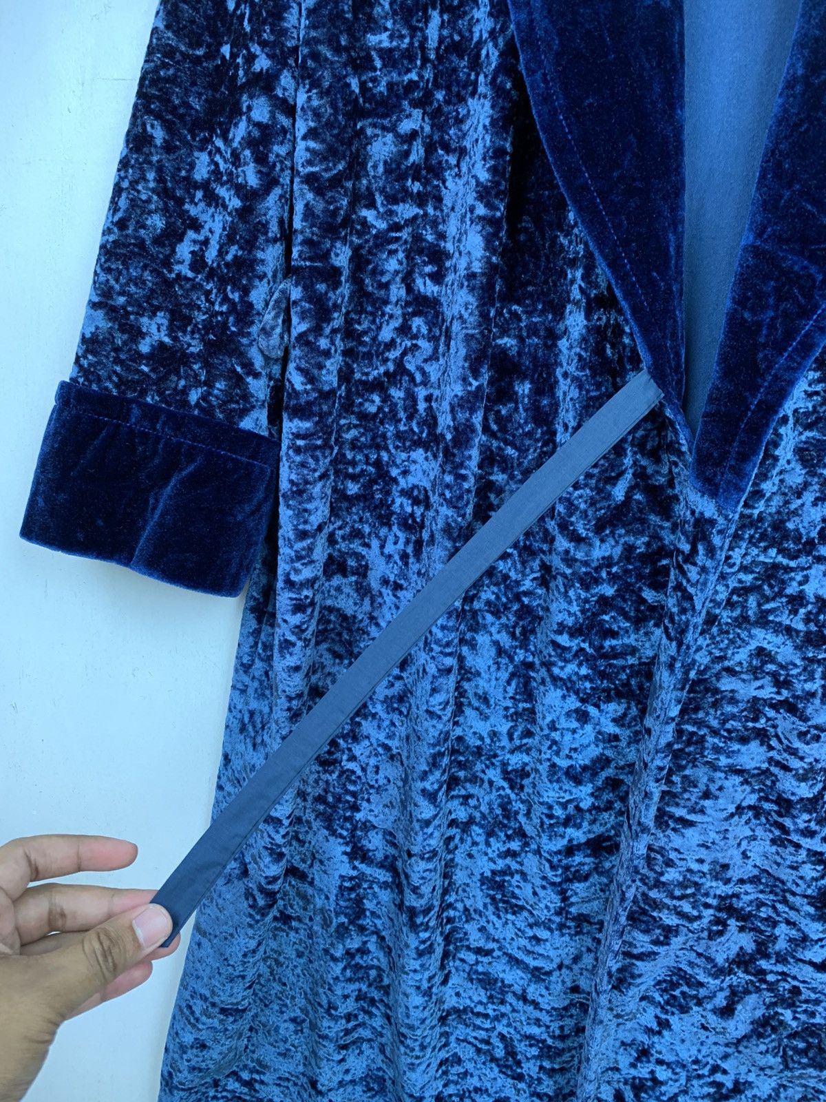Pierre Balmain × Vintage Pierre Balmain Velvet Long Coat Size US M / EU 48-50 / 2 - 3 Thumbnail