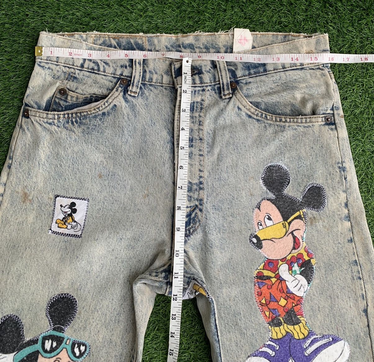 Levi's × Levi's Vintage Clothing × Too Cute Guetta Bros. Vintage Levis Too Cute Micky Mouse Patches Distressed Jeans Size US 31 - 12 Thumbnail
