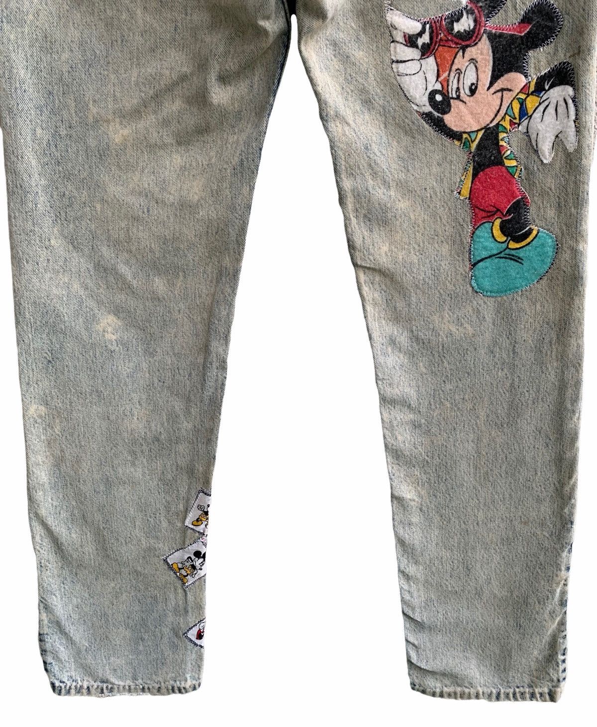 Levi's × Levi's Vintage Clothing × Too Cute Guetta Bros. Vintage Levis Too Cute Micky Mouse Patches Distressed Jeans Size US 31 - 3 Thumbnail