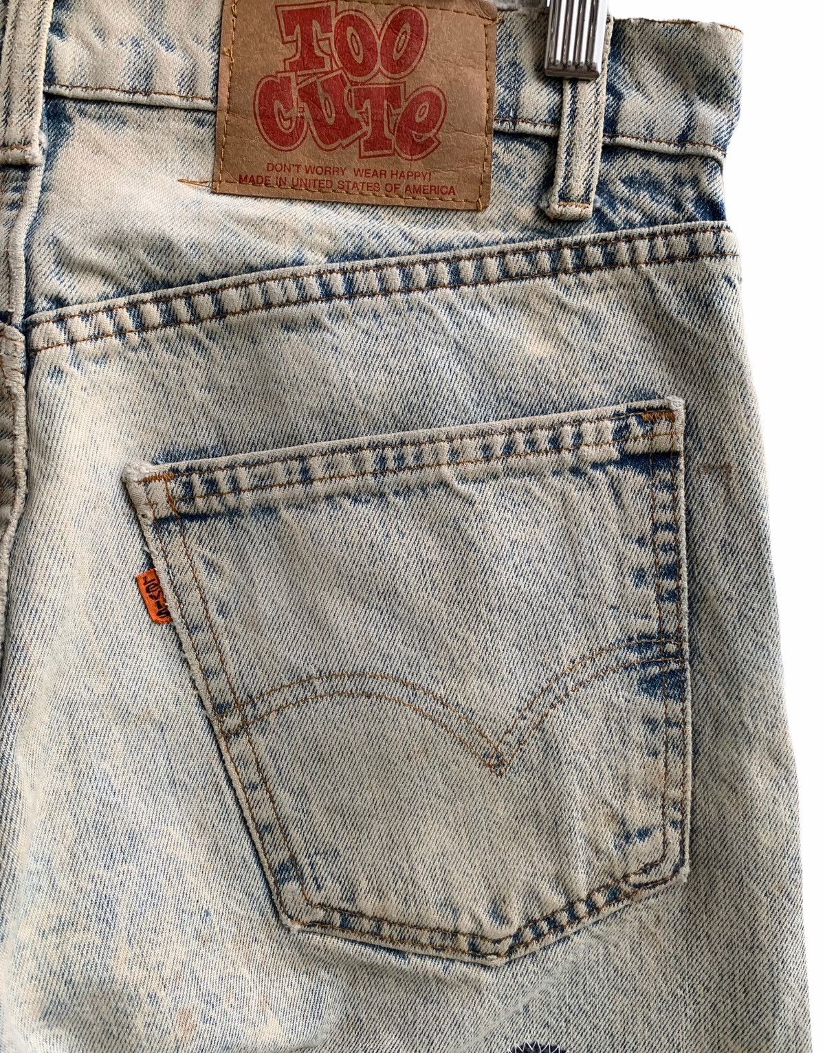Levi's × Levi's Vintage Clothing × Too Cute Guetta Bros. Vintage Levis Too Cute Micky Mouse Patches Distressed Jeans Size US 31 - 7 Thumbnail