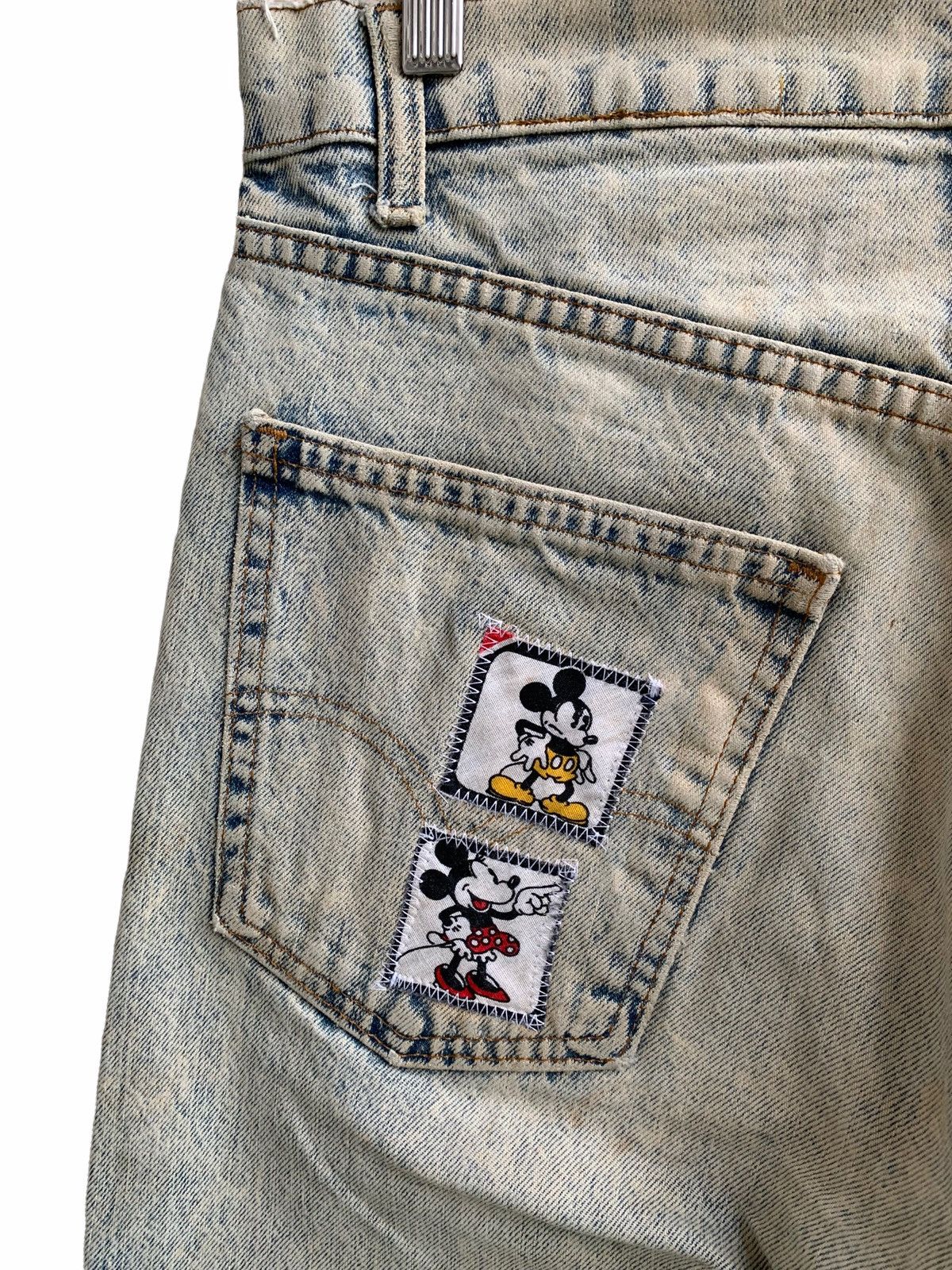 Levi's × Levi's Vintage Clothing × Too Cute Guetta Bros. Vintage Levis Too Cute Micky Mouse Patches Distressed Jeans Size US 31 - 8 Thumbnail