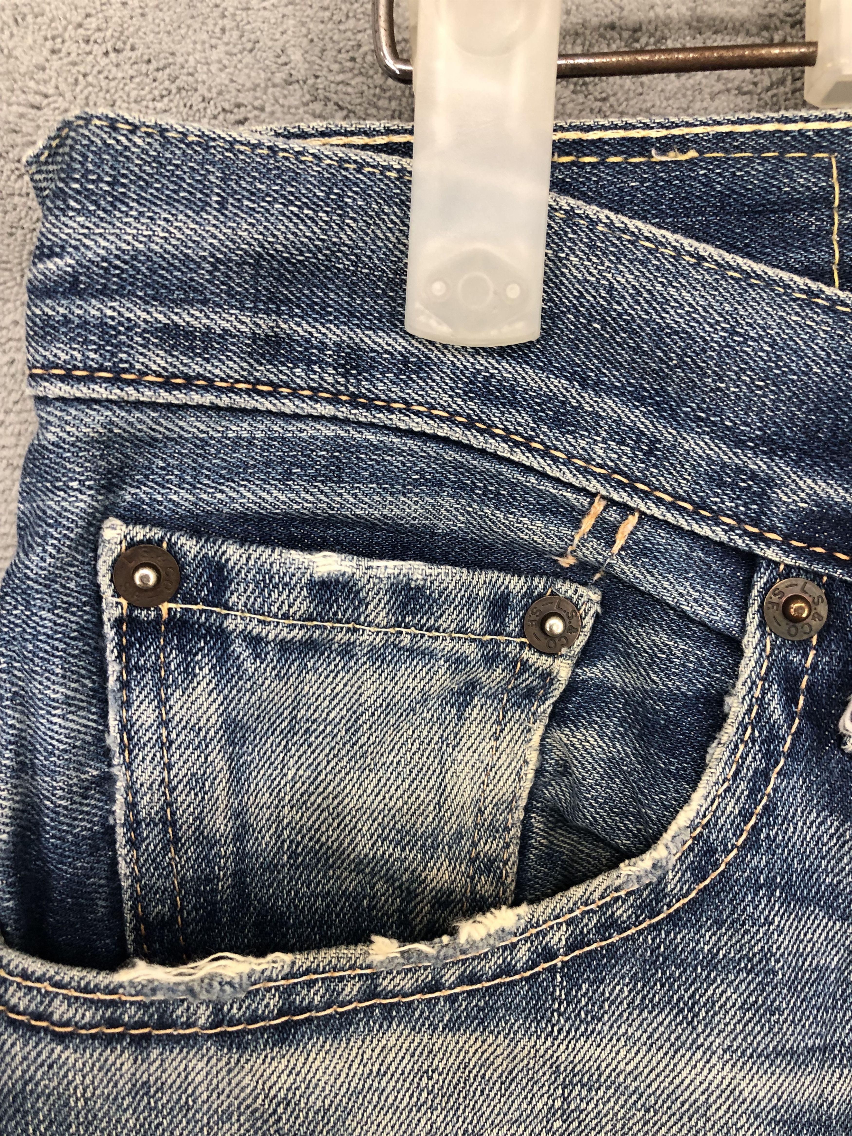 Levi's Vintage Clothing Vintage Levis 502 Distressed Jeans 30x32 Size US 30 / EU 46 - 6 Thumbnail