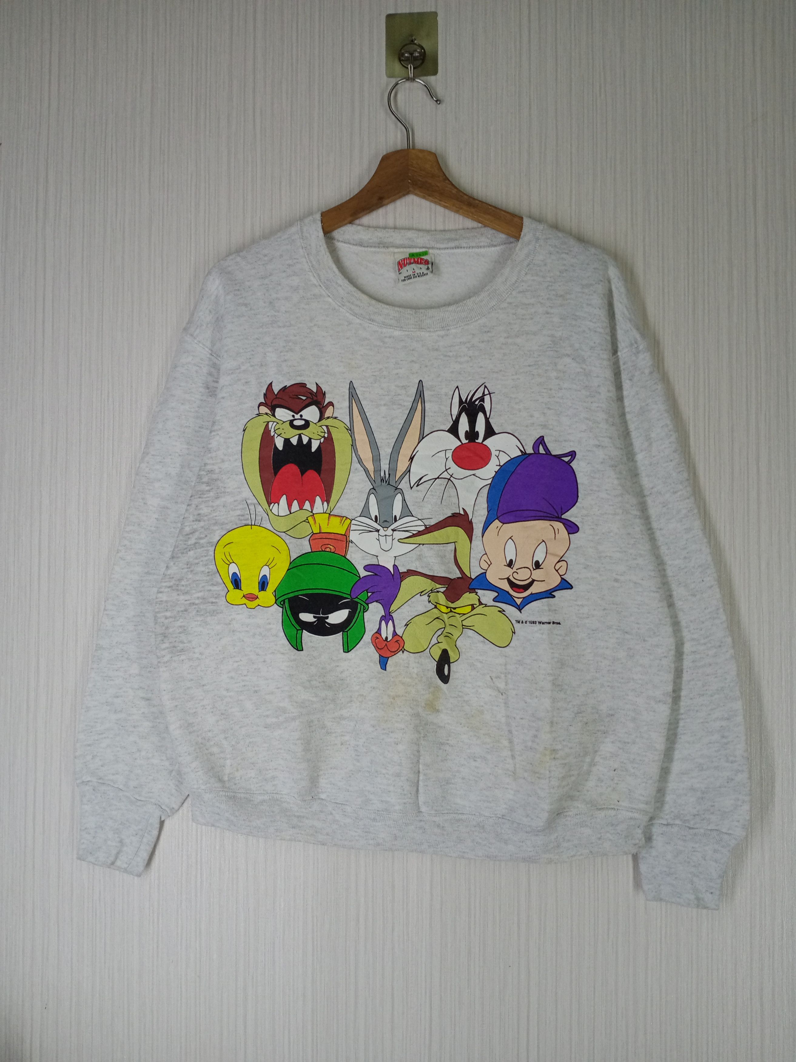 Rare Vintage 1993 Nutmeg Mills X Warner Bros Sweatshirt
