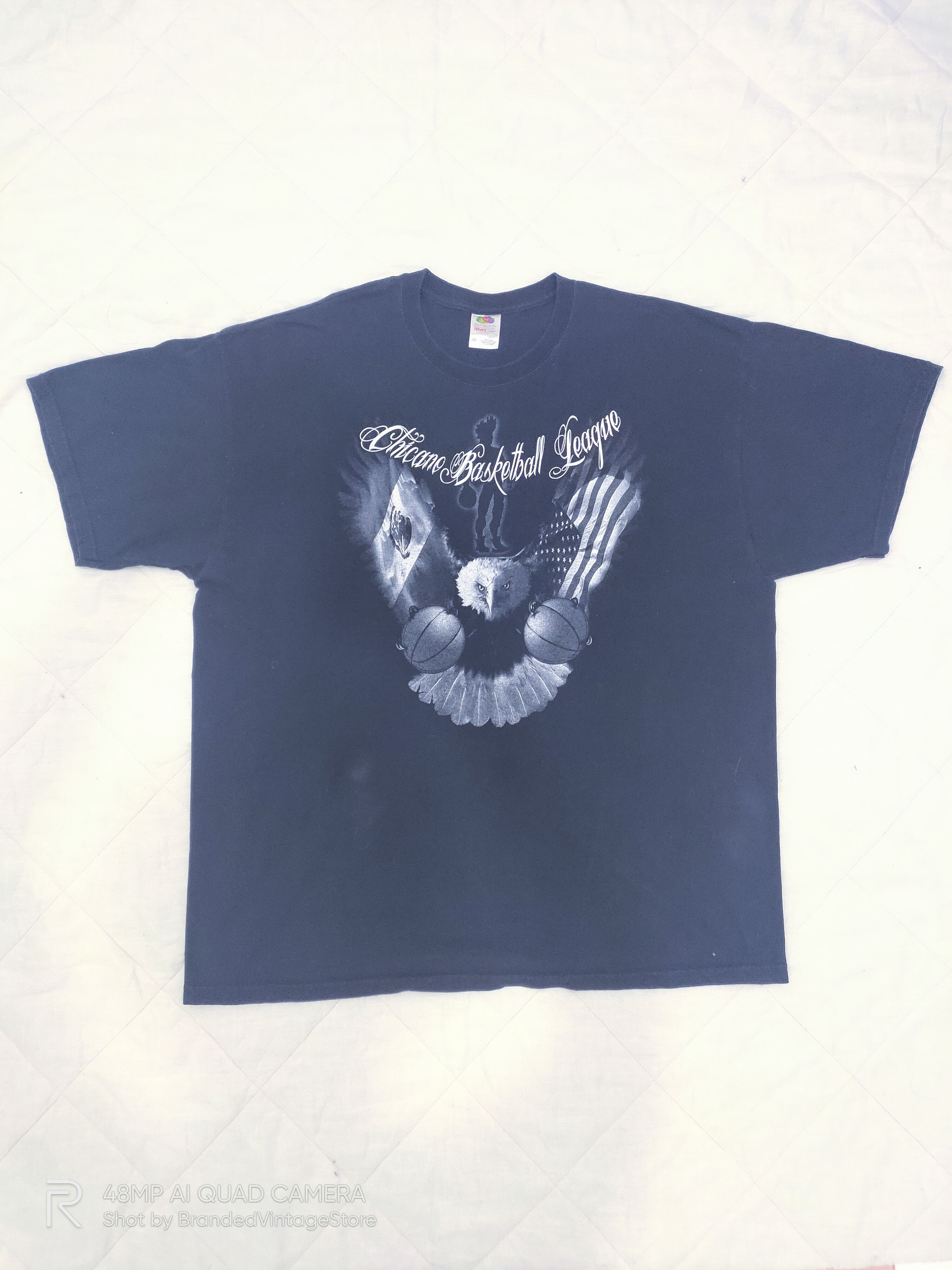 Fruit Of The Loom CHICANO BASKETBALL LEAGUE Legends Sportwear Streetwear Tee Size US XL / EU 56 / 4 - 1 Thumbnail