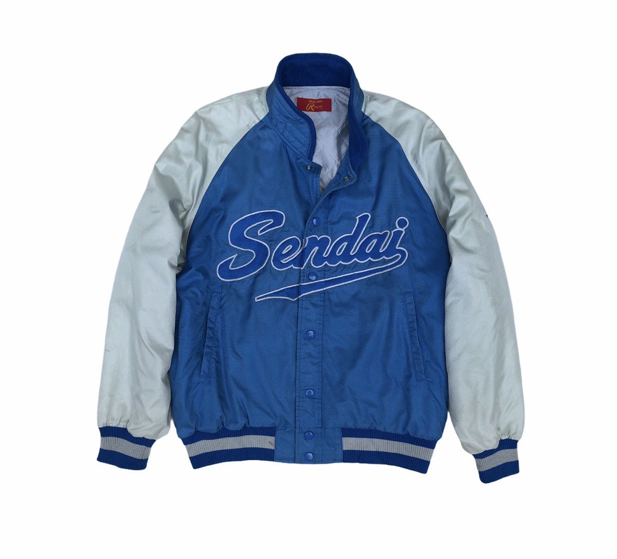 image of Vintage Rawlings By Asics Varsity Jacket in Blue, Men's (Size Large)