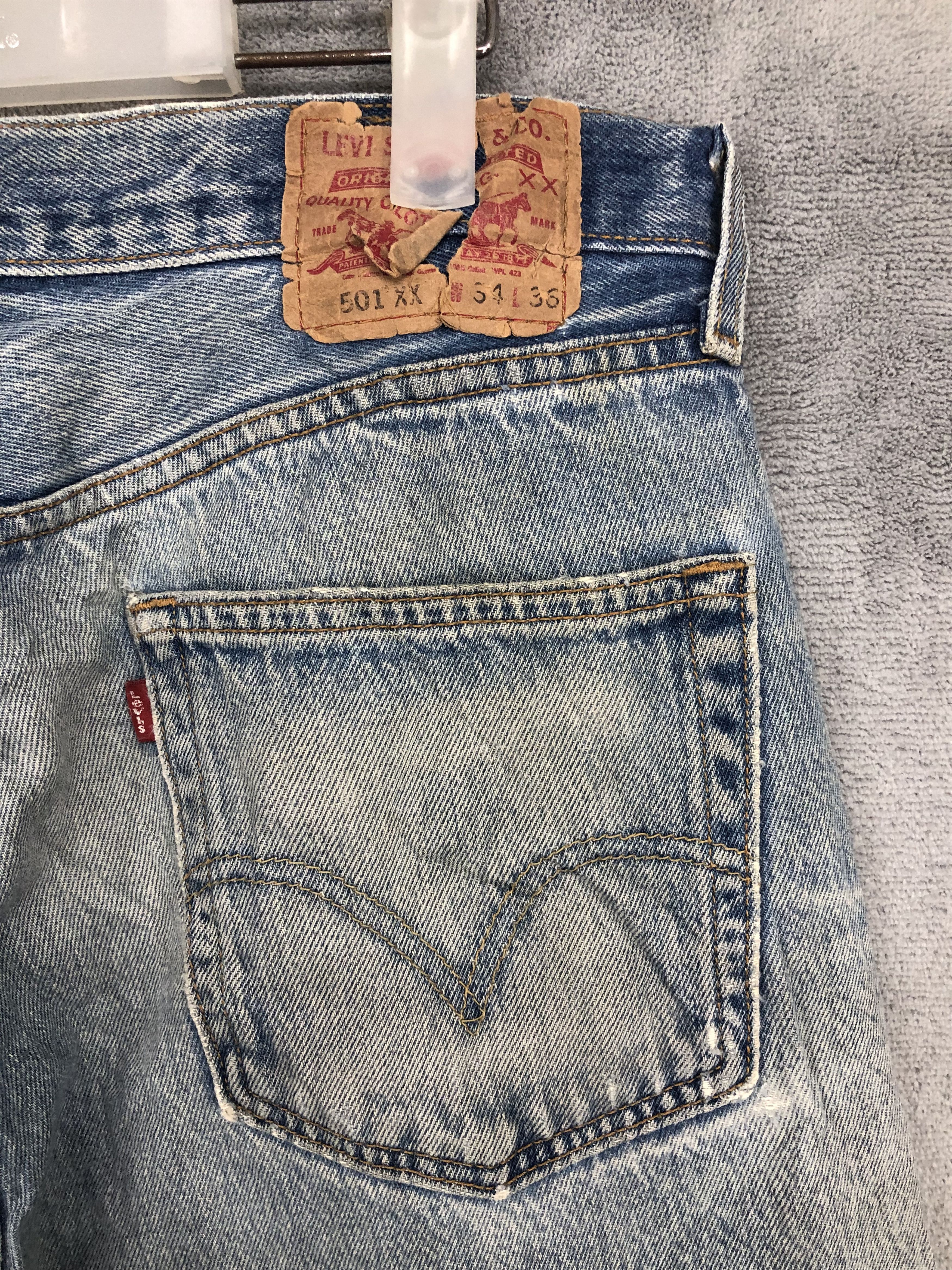 Levi's Vintage 90s Levis 501xx Distressed Ripped Jeans 32x32 Size US 32 / EU 48 - 10 Thumbnail