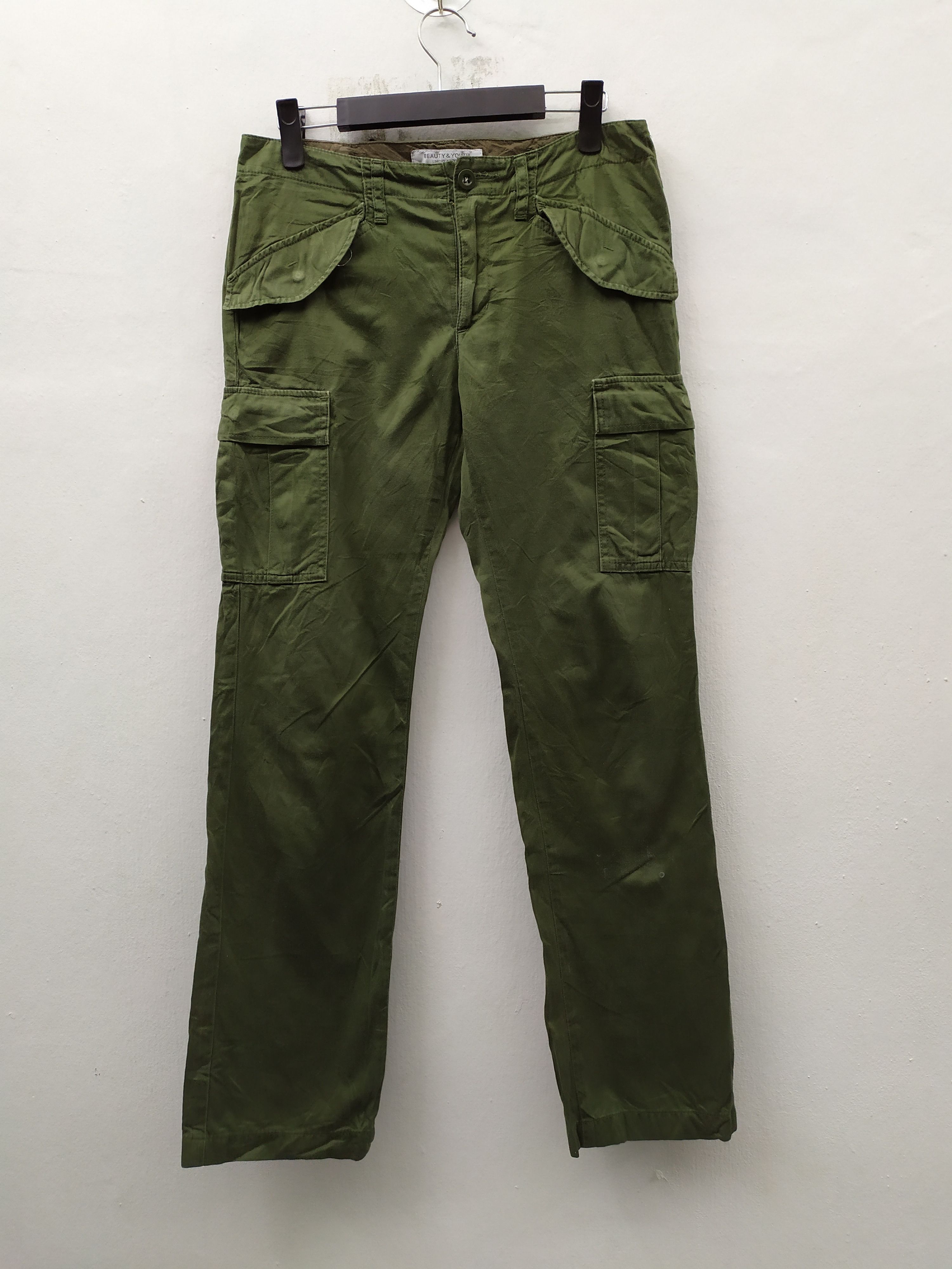Japanese Brand VINTAGE JAPANESE FADED GREEN CARGO PANTS Size US 26 / EU 42 - 1 Thumbnail