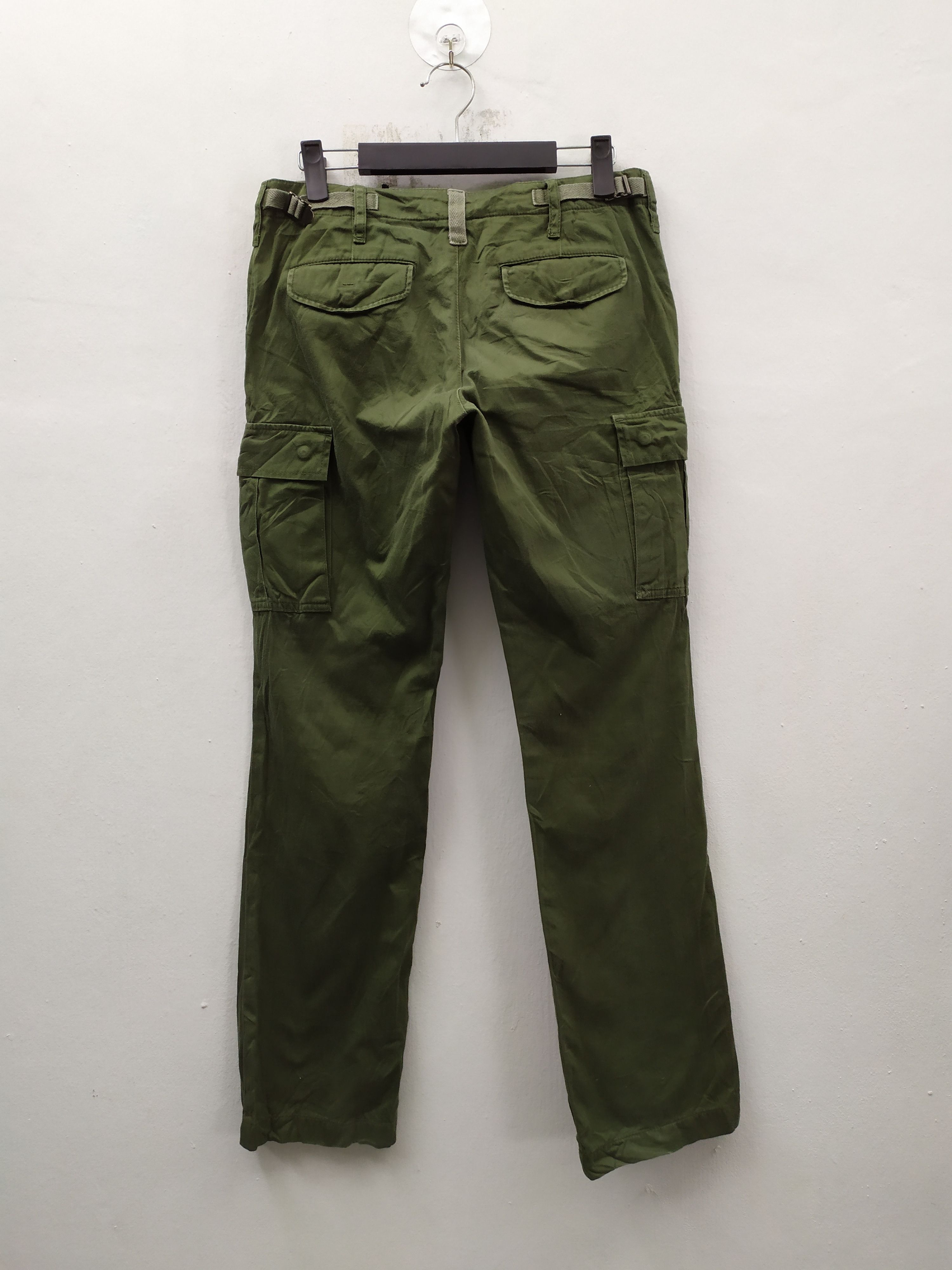 Japanese Brand VINTAGE JAPANESE FADED GREEN CARGO PANTS Size US 26 / EU 42 - 9 Thumbnail