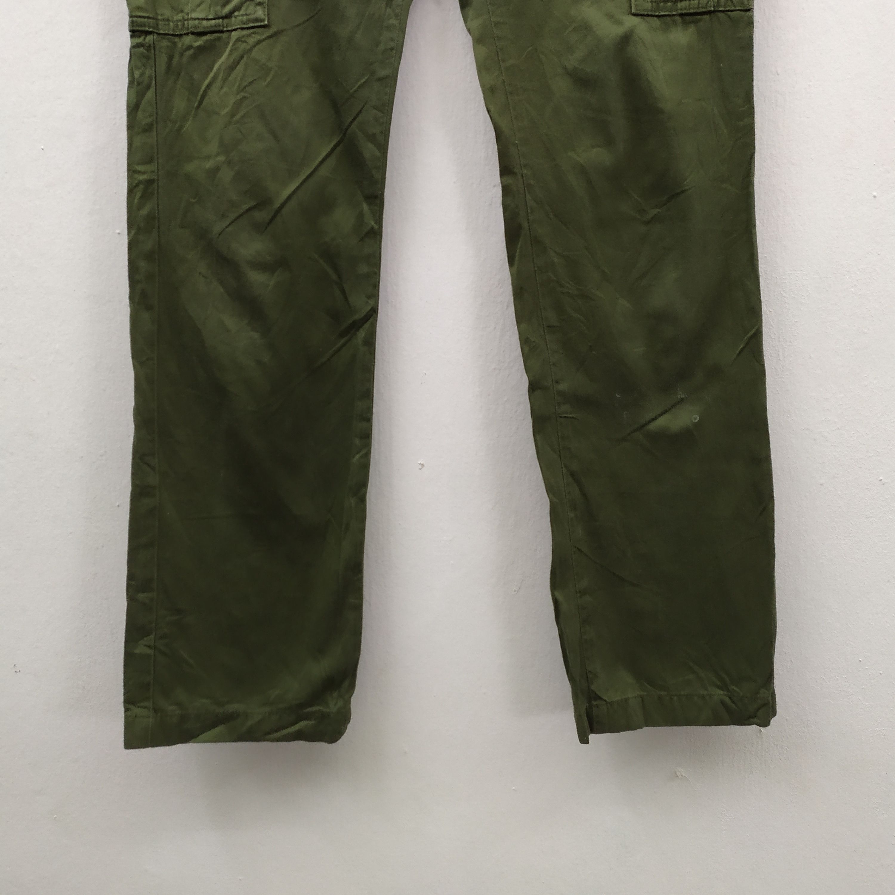 Japanese Brand VINTAGE JAPANESE FADED GREEN CARGO PANTS Size US 26 / EU 42 - 5 Thumbnail