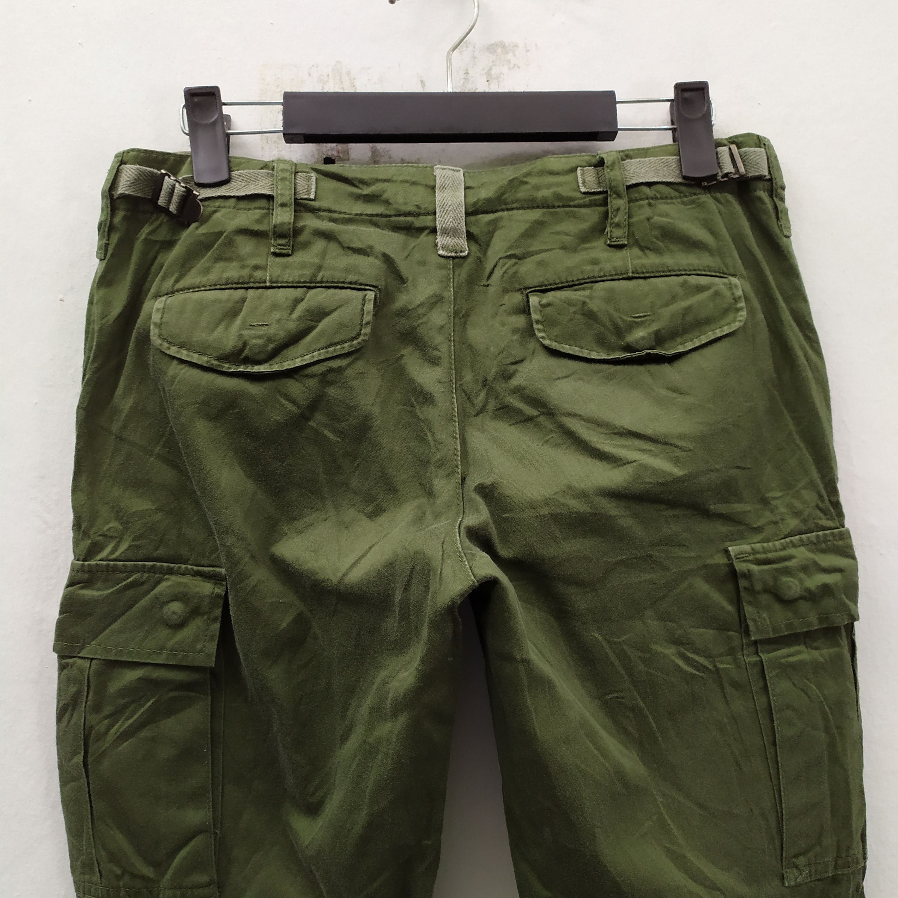 Japanese Brand VINTAGE JAPANESE FADED GREEN CARGO PANTS Size US 26 / EU 42 - 8 Thumbnail