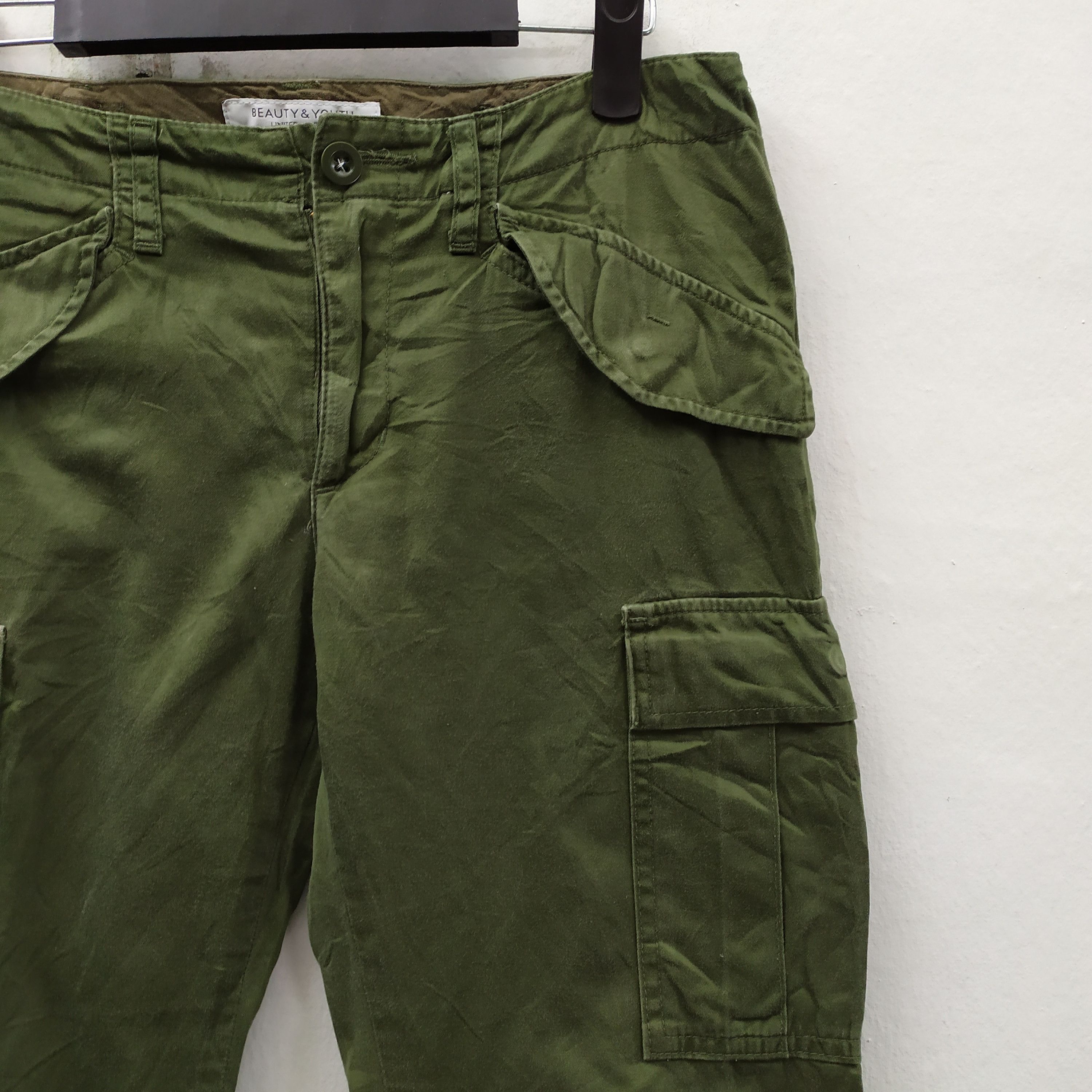 Japanese Brand VINTAGE JAPANESE FADED GREEN CARGO PANTS Size US 26 / EU 42 - 2 Thumbnail